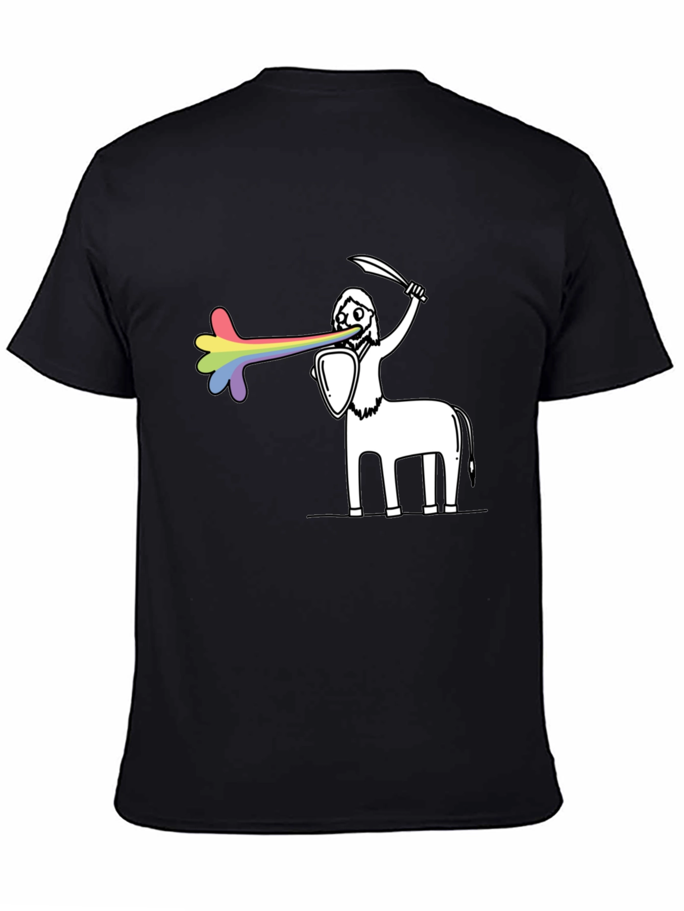 Rainbow Centaur Warrior Graphic Tee