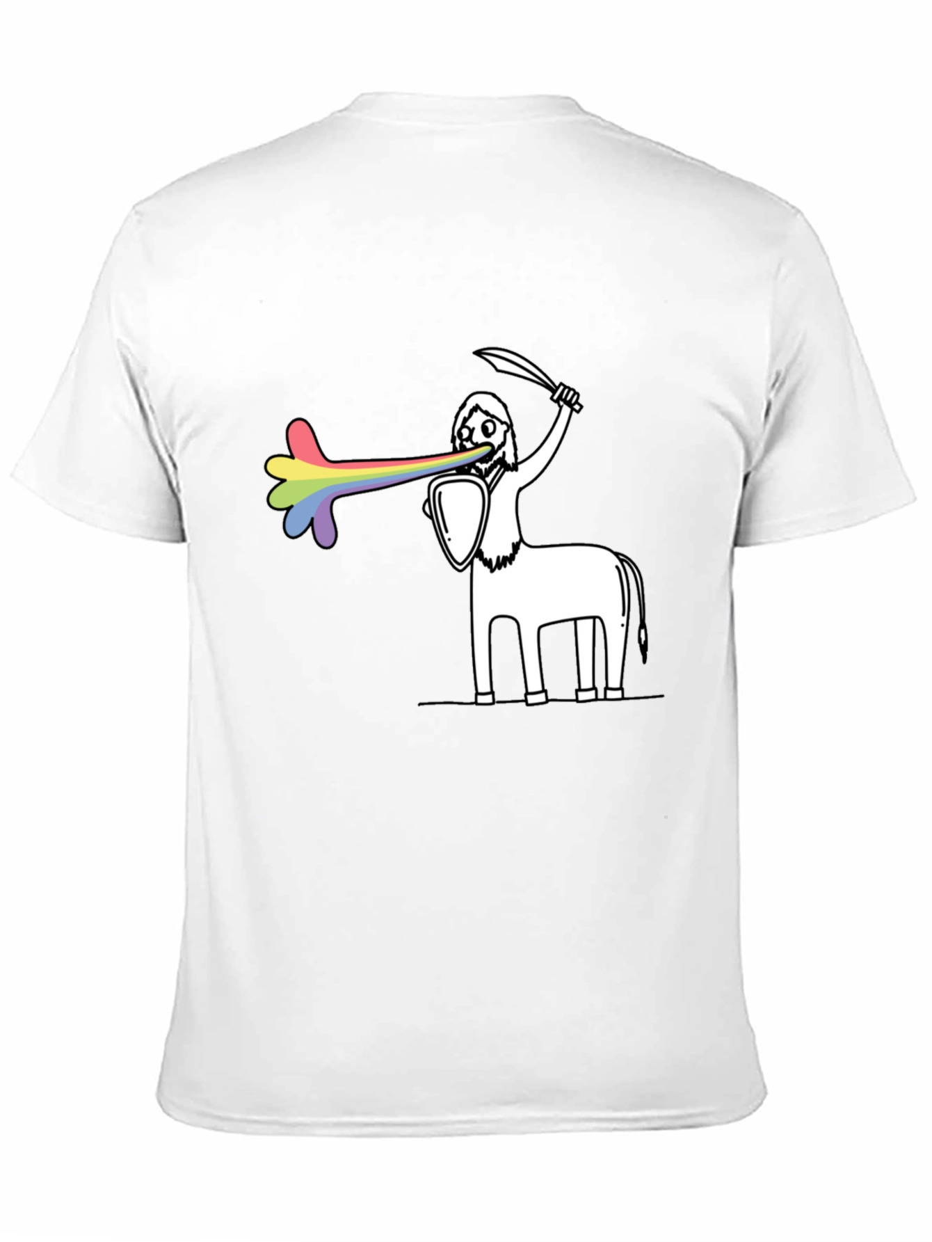 Rainbow Centaur Warrior Graphic Tee