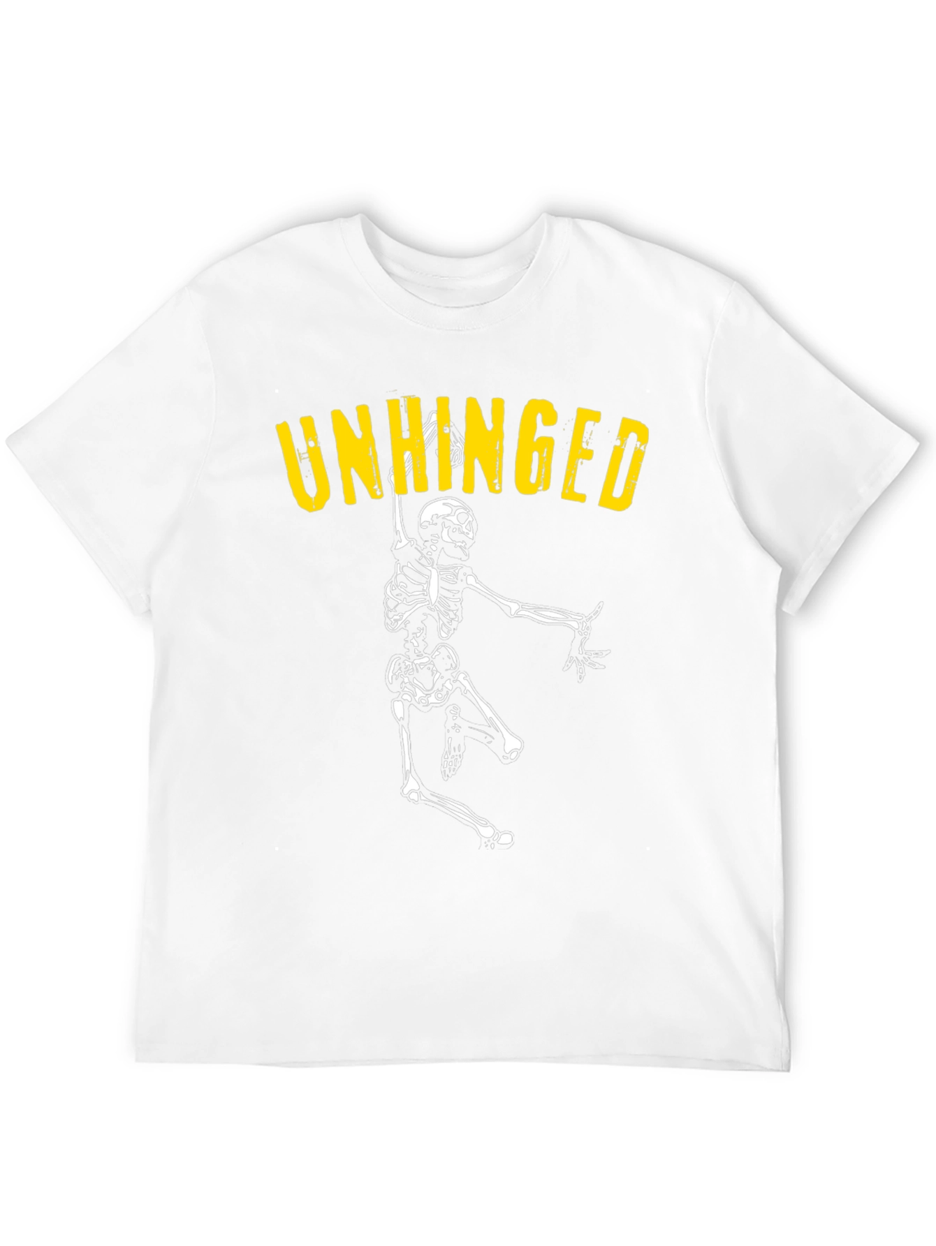 Unhinged Skeleton Graphic Tee - Black Cotton T-Shirt