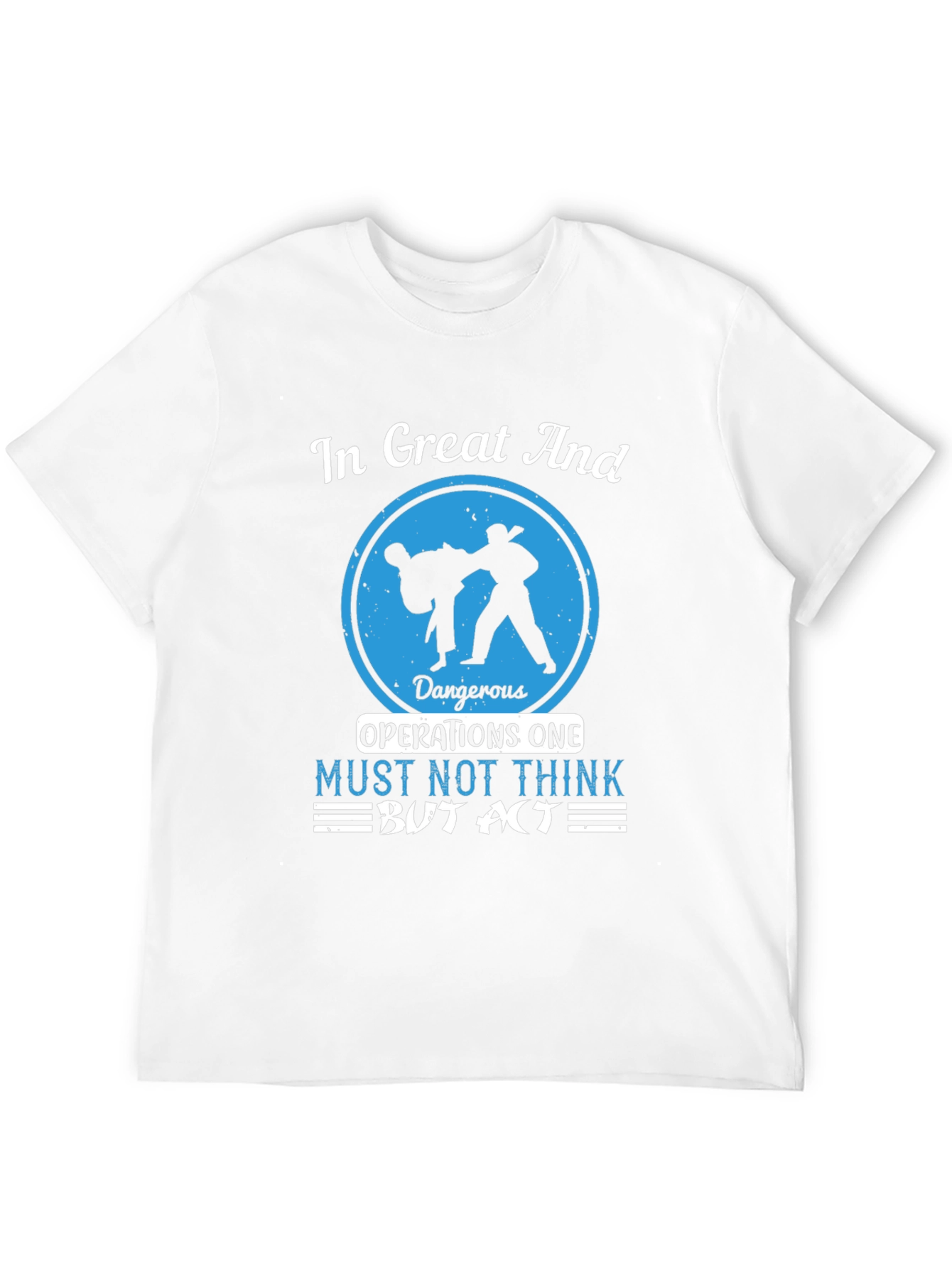 Martial Arts Graphic T-Shirt - Act Dont Think