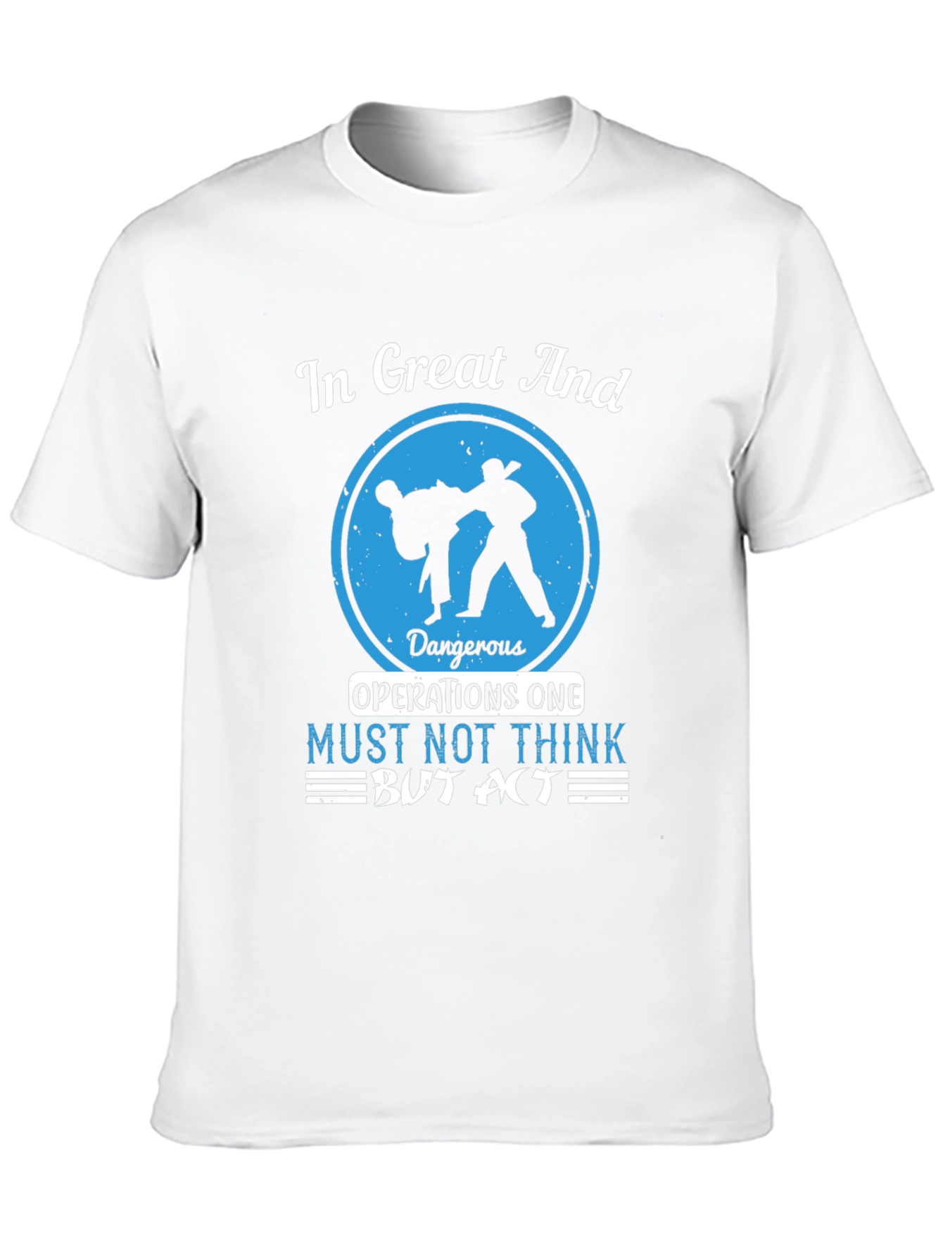 Martial Arts Graphic T-Shirt - Act Dont Think
