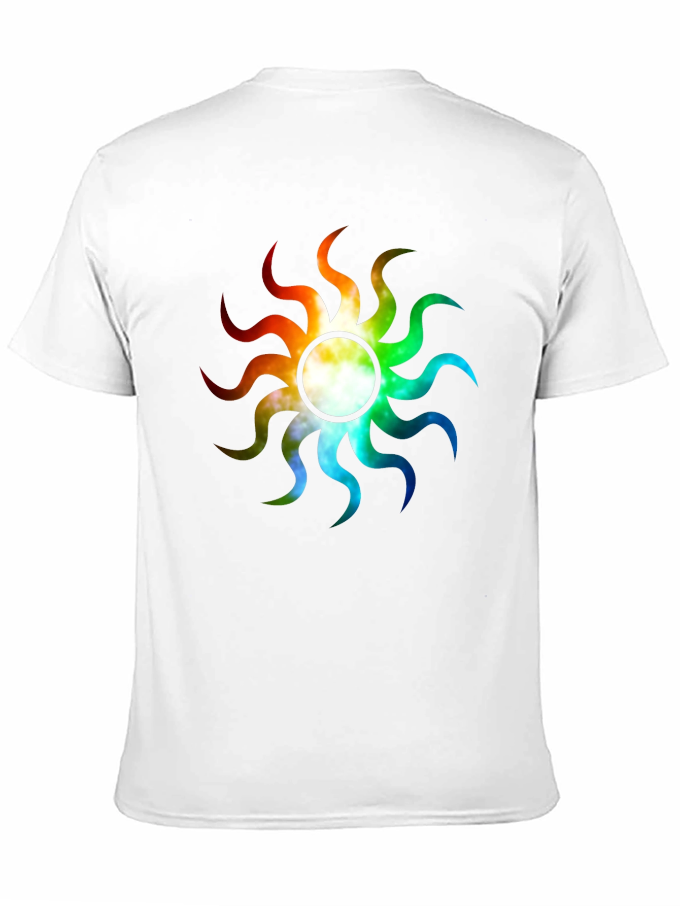 Rainbow Sunburst Graphic T-Shirt - Unique Design