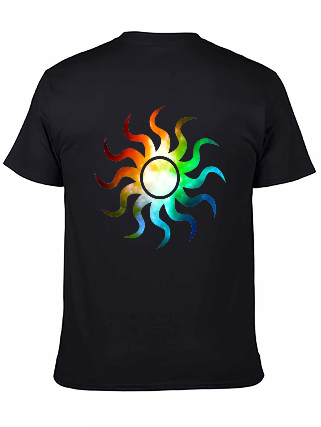 Rainbow Sunburst Graphic T-Shirt - Unique Design