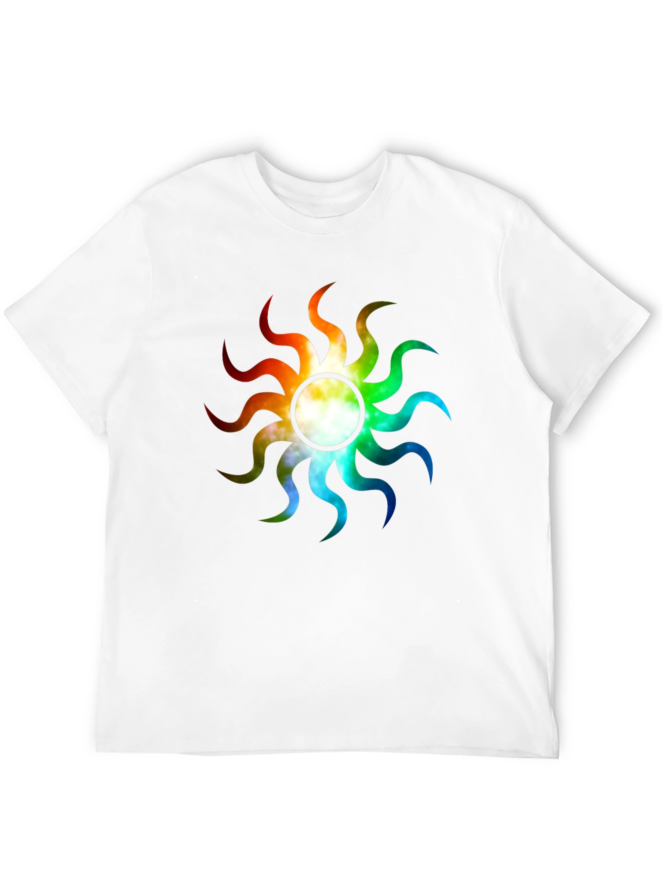 Rainbow Sunburst Graphic T-Shirt - Unique Design