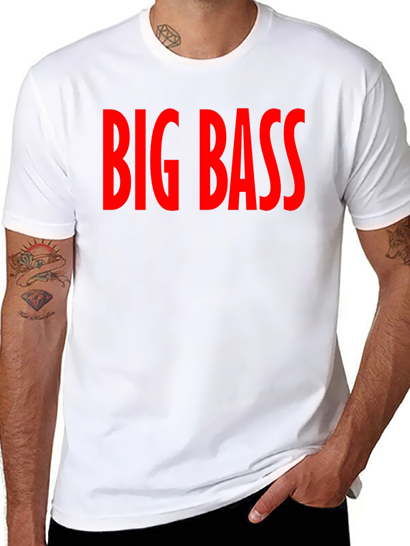 Big Bass Graphic T-Shirt - Mens Crew Neck Tee