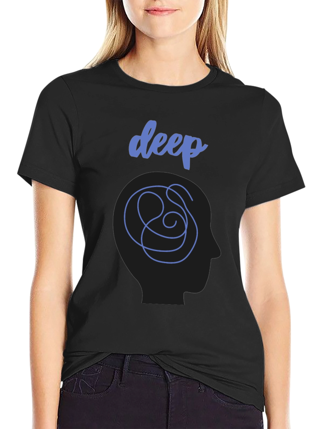 Deep Thought Graphic T-Shirt - Black