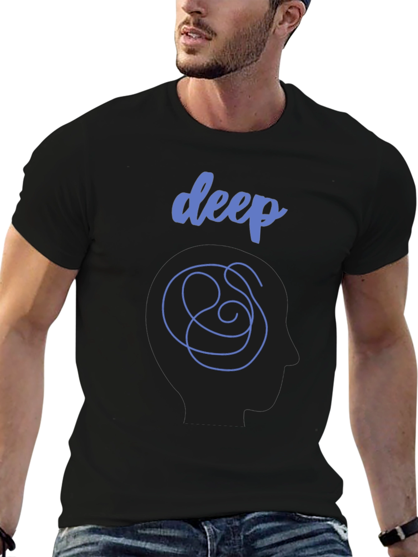 Deep Thought Graphic T-Shirt - Black