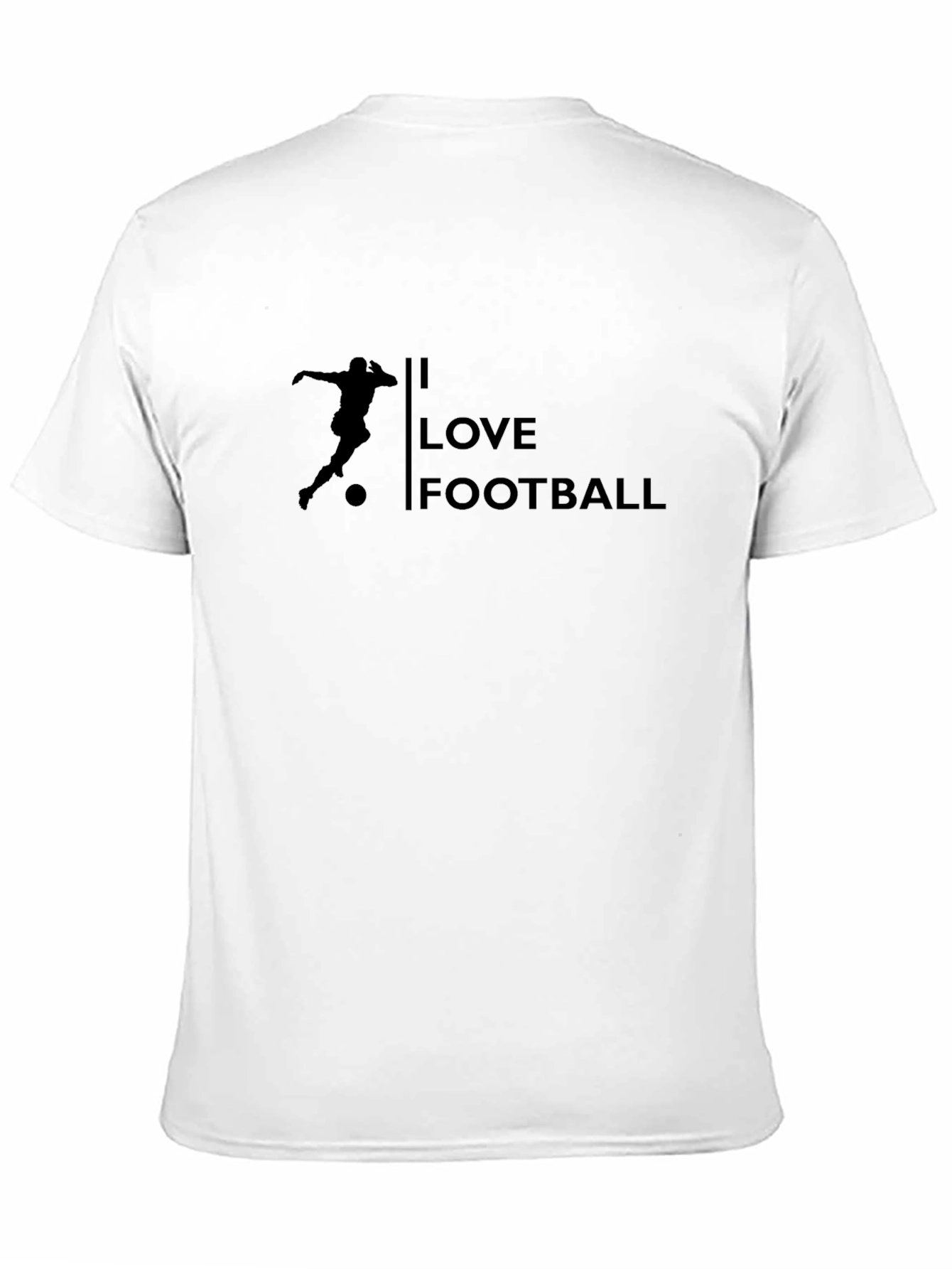 I Love Football T-Shirt Black Casual