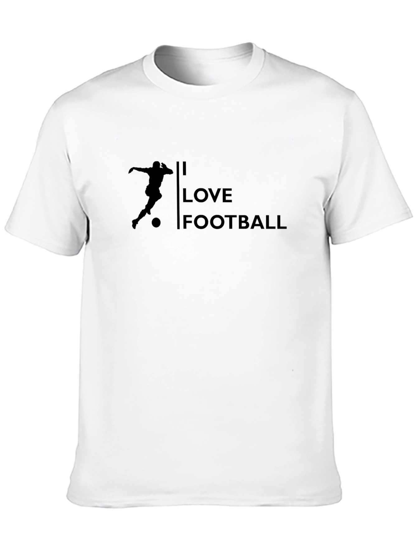 I Love Football T-Shirt Black Casual