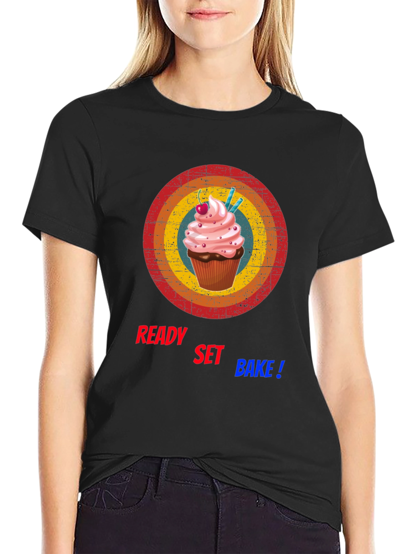 Ready Set Bake T-Shirt - Cupcake Design