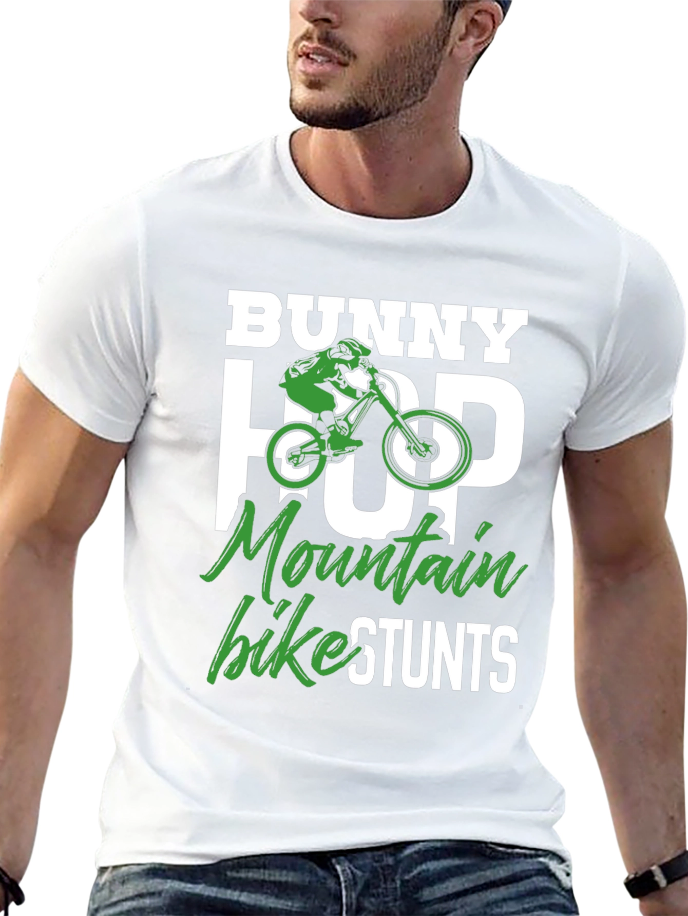 Bunny Hop Mountain Bike Stunts Graphic T-Shirt