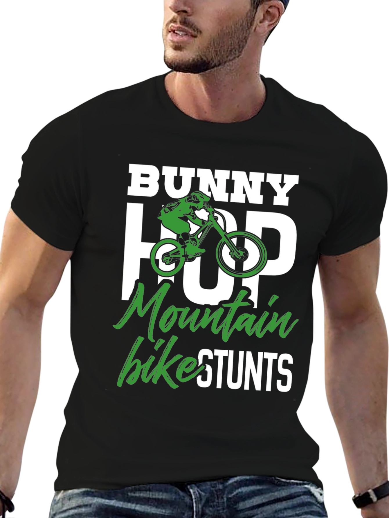 Bunny Hop Mountain Bike Stunts Graphic T-Shirt