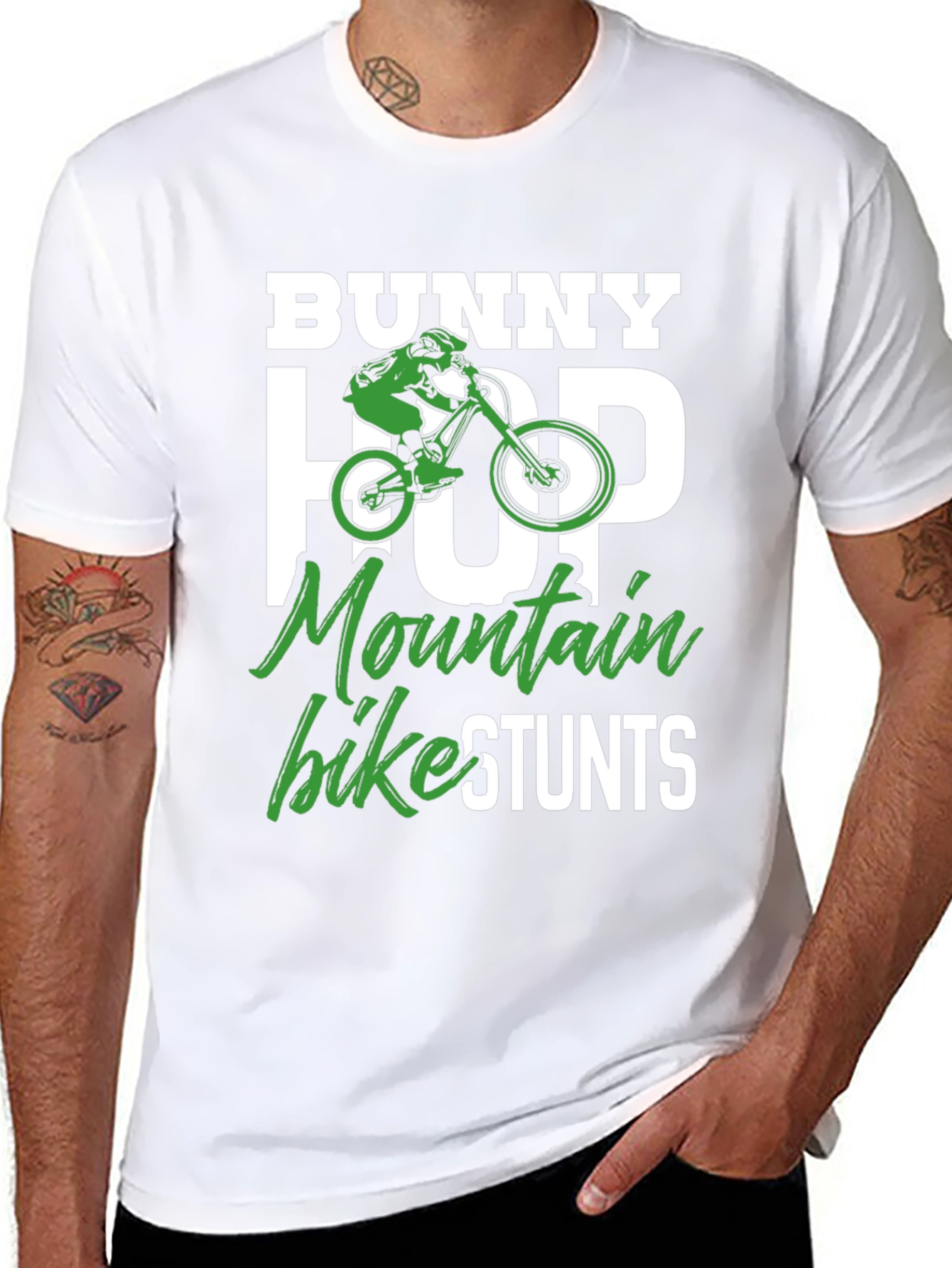Bunny Hop Mountain Bike Stunts Graphic T-Shirt