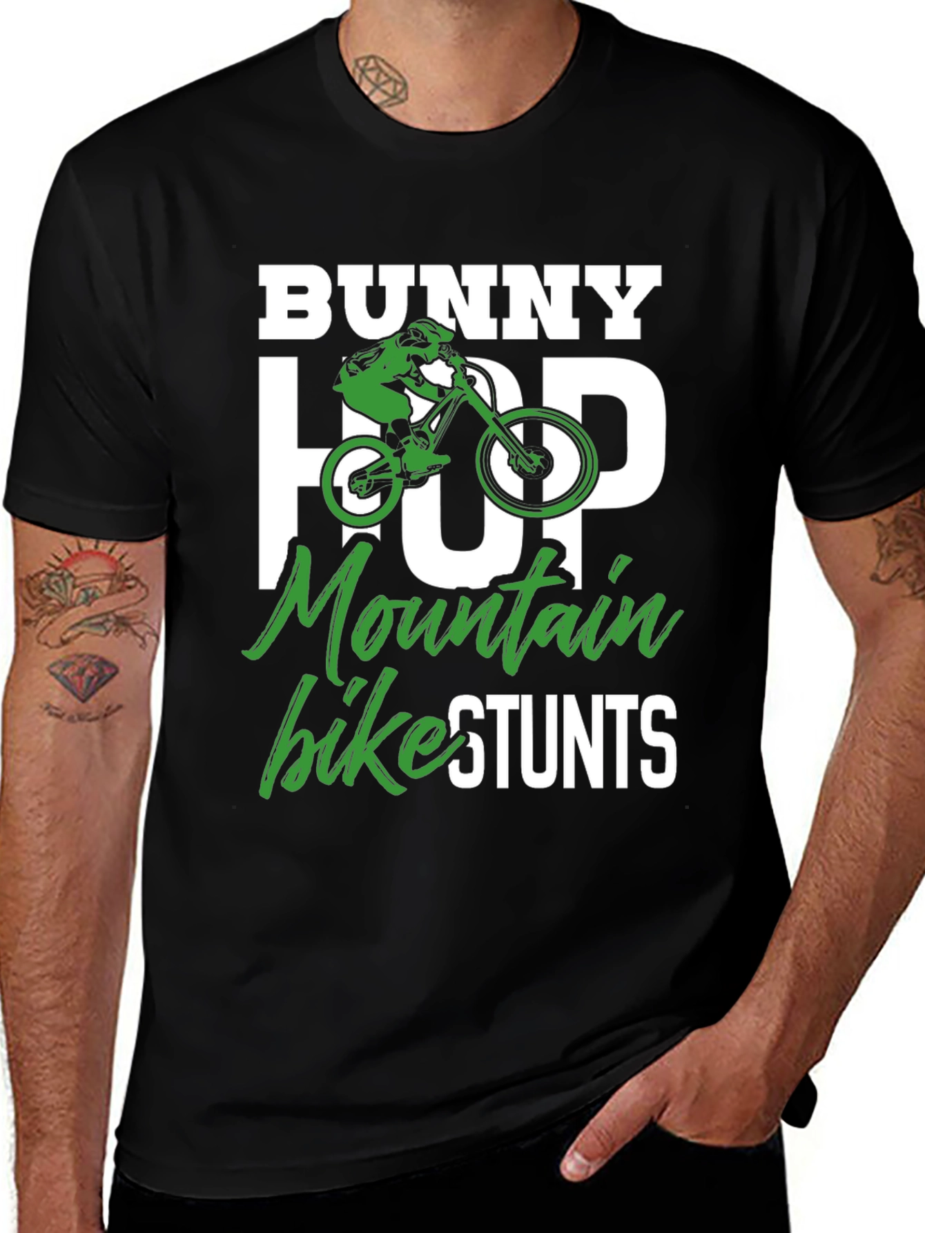 Bunny Hop Mountain Bike Stunts Graphic T-Shirt