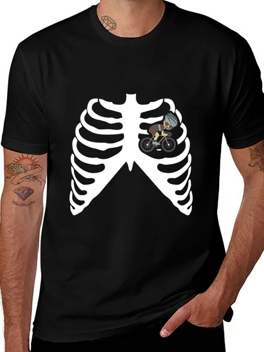 Cyclist Heart Rib Cage T-Shirt