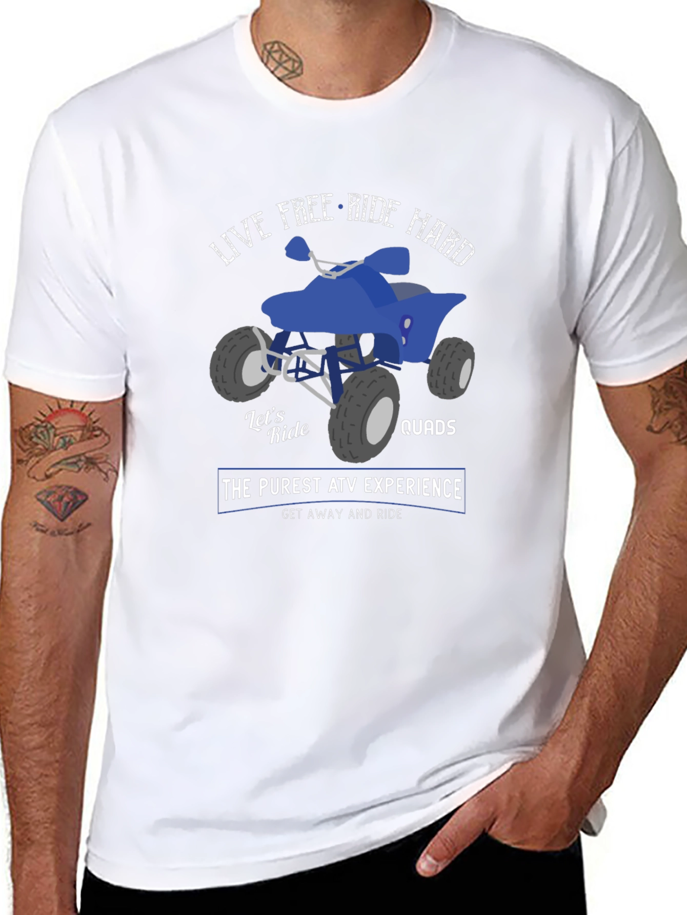 Live Free Ride Hard ATV T-Shirt