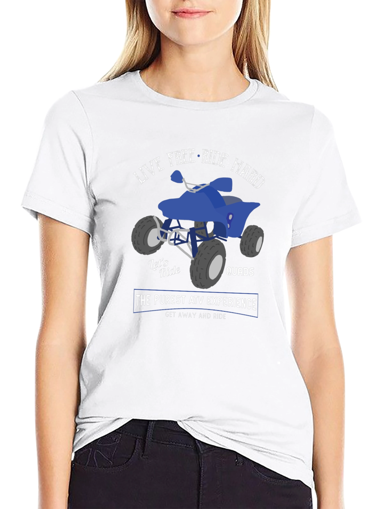 Live Free Ride Hard ATV T-Shirt
