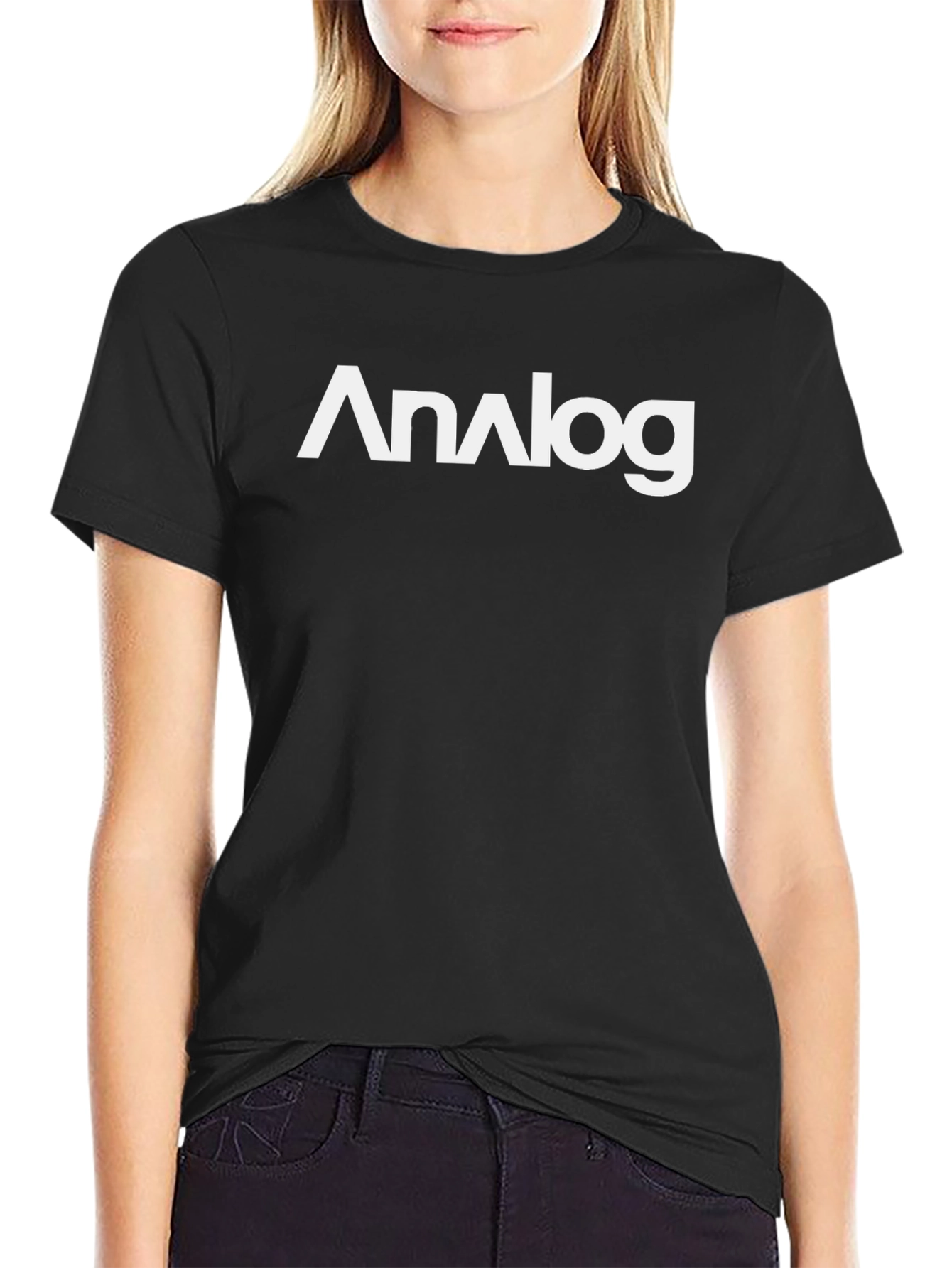 Analog Graphic Tee - Stylish Black Cotton T-Shirt