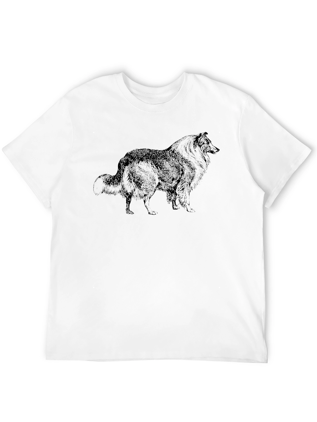 Dog Graphic Print Black T-Shirt