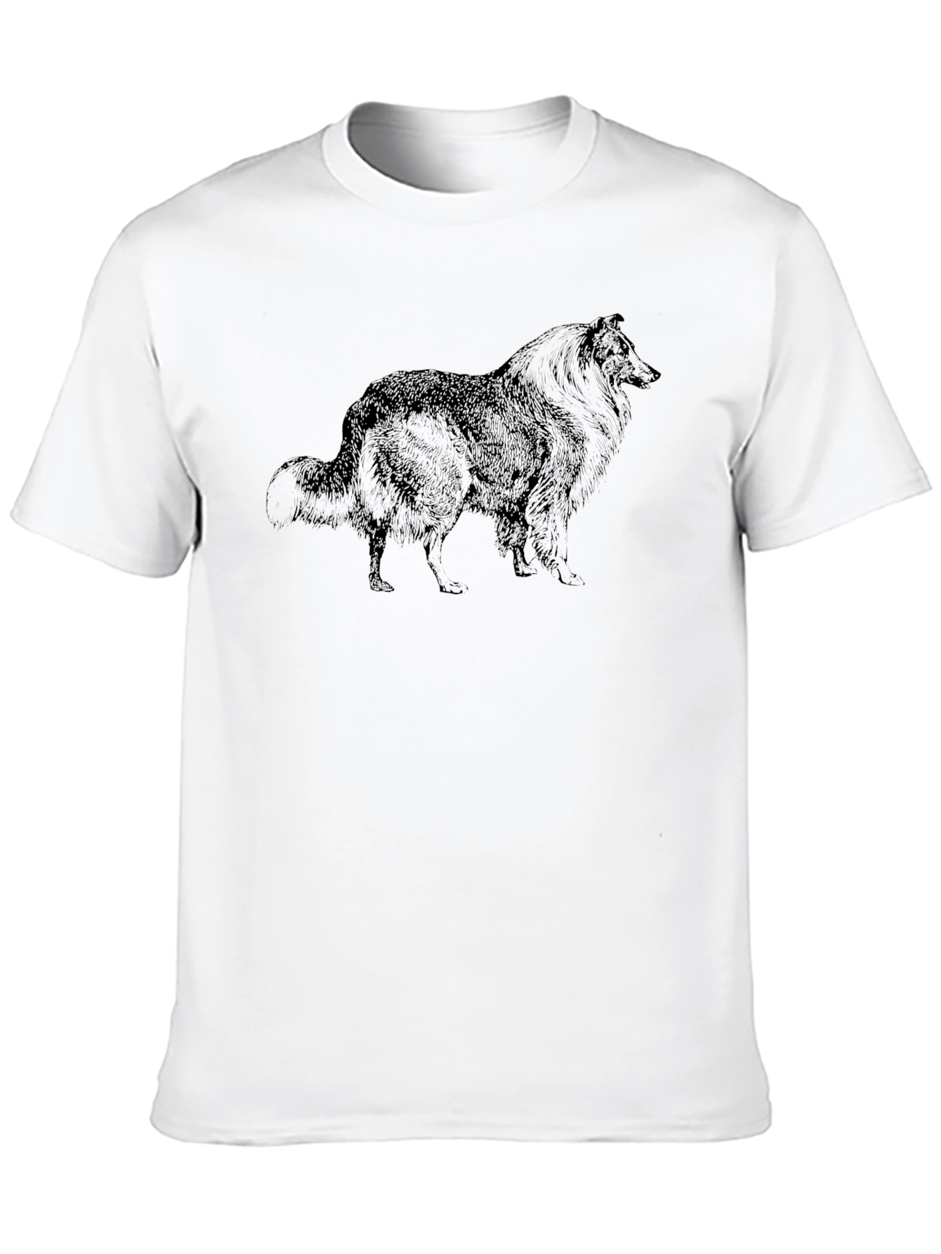 Dog Graphic Print Black T-Shirt