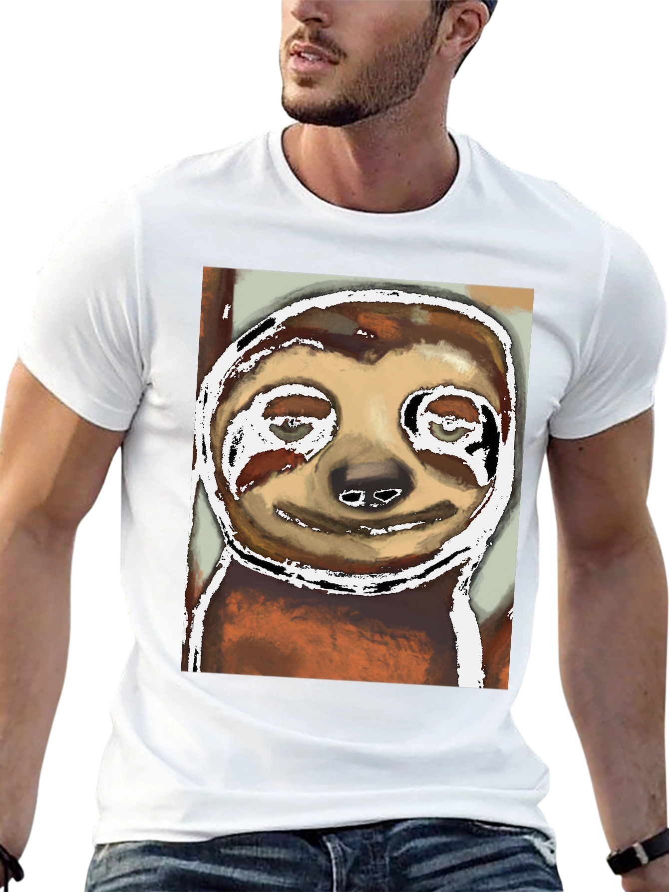 Sloth Graphic Tee -  Unique Artistic Print