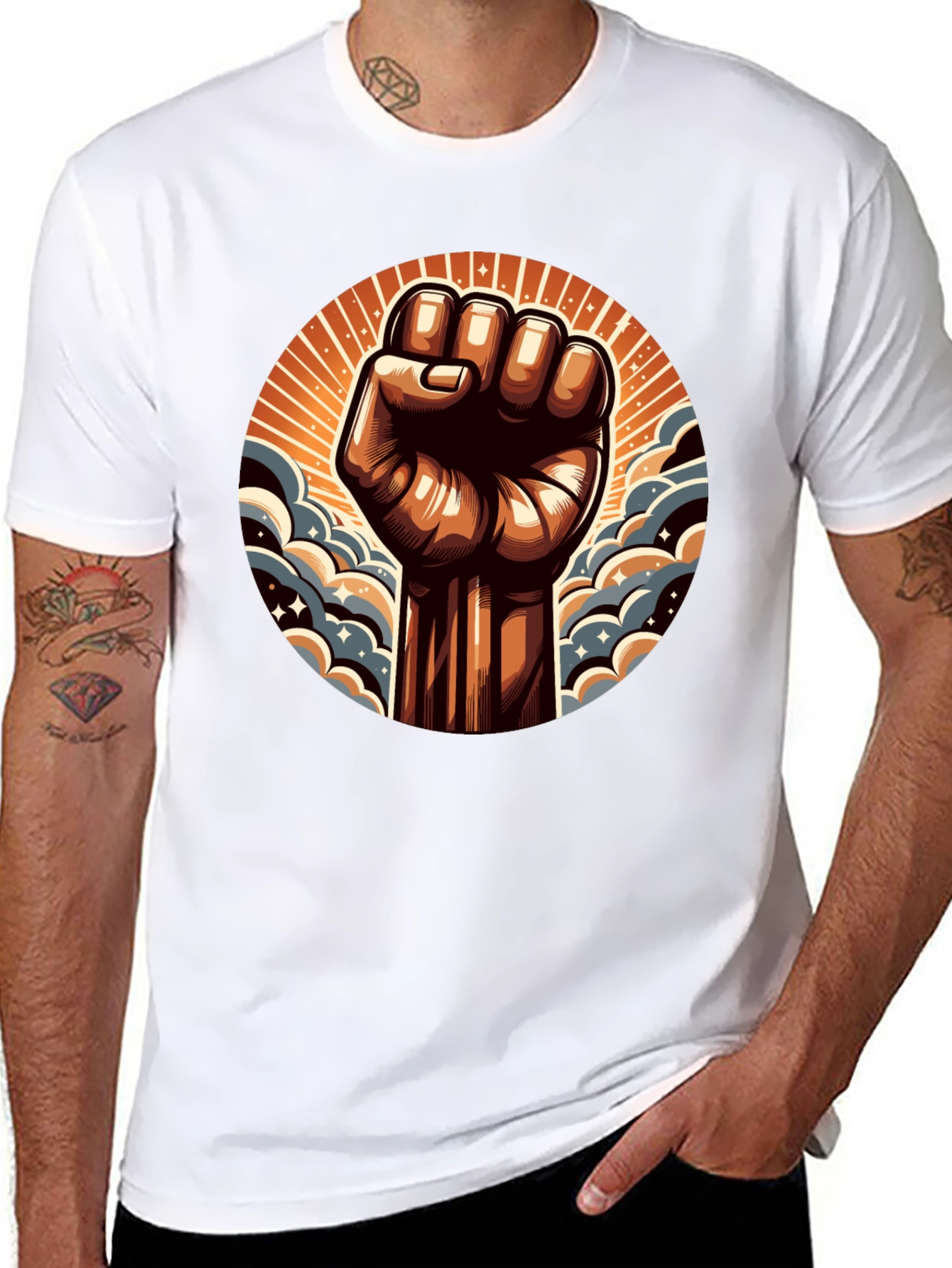 Empowered Fist Graphic Tee - Black