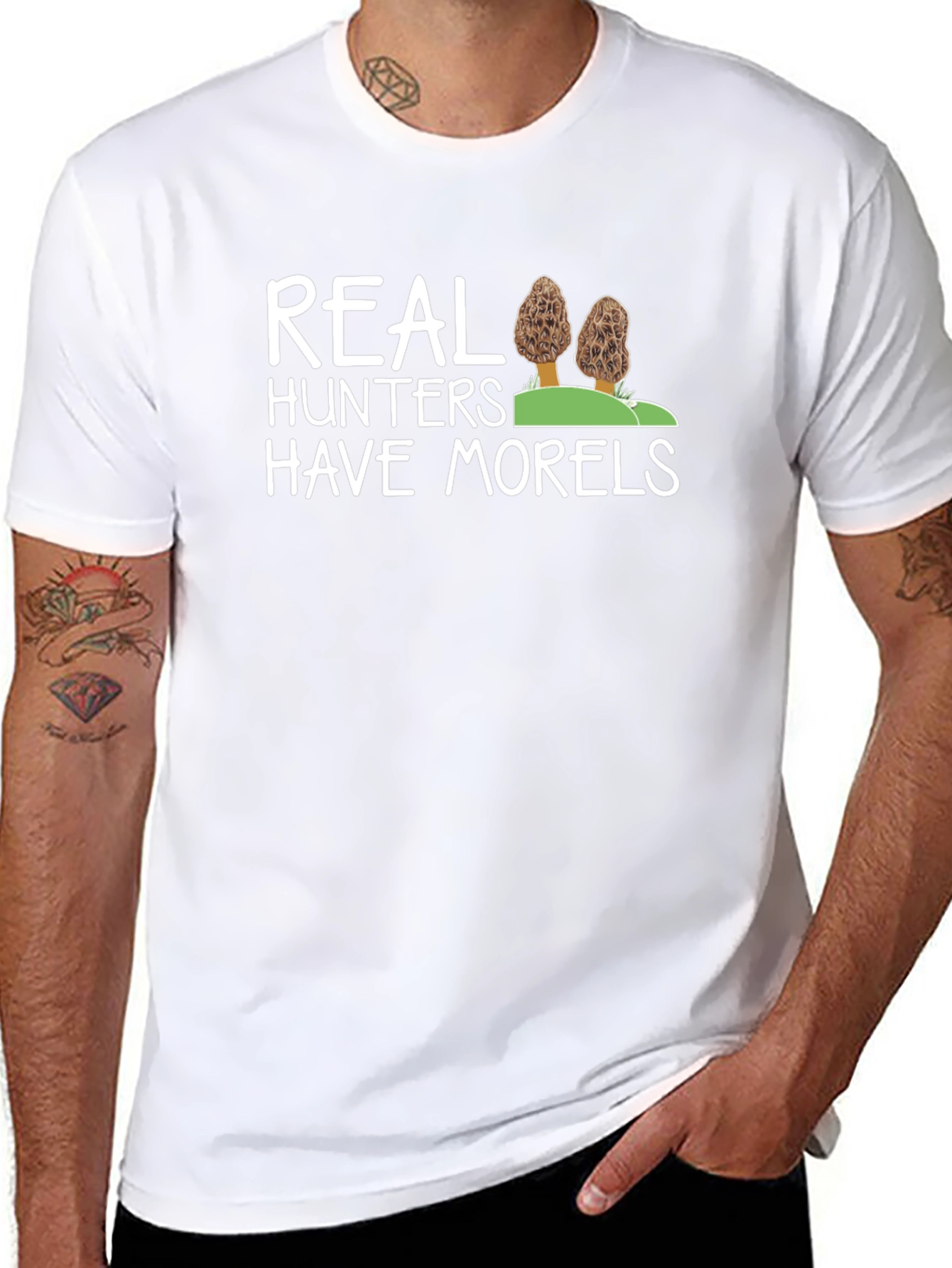 Real Hunters Have Morels T-Shirt Mushroom Hunting Tee