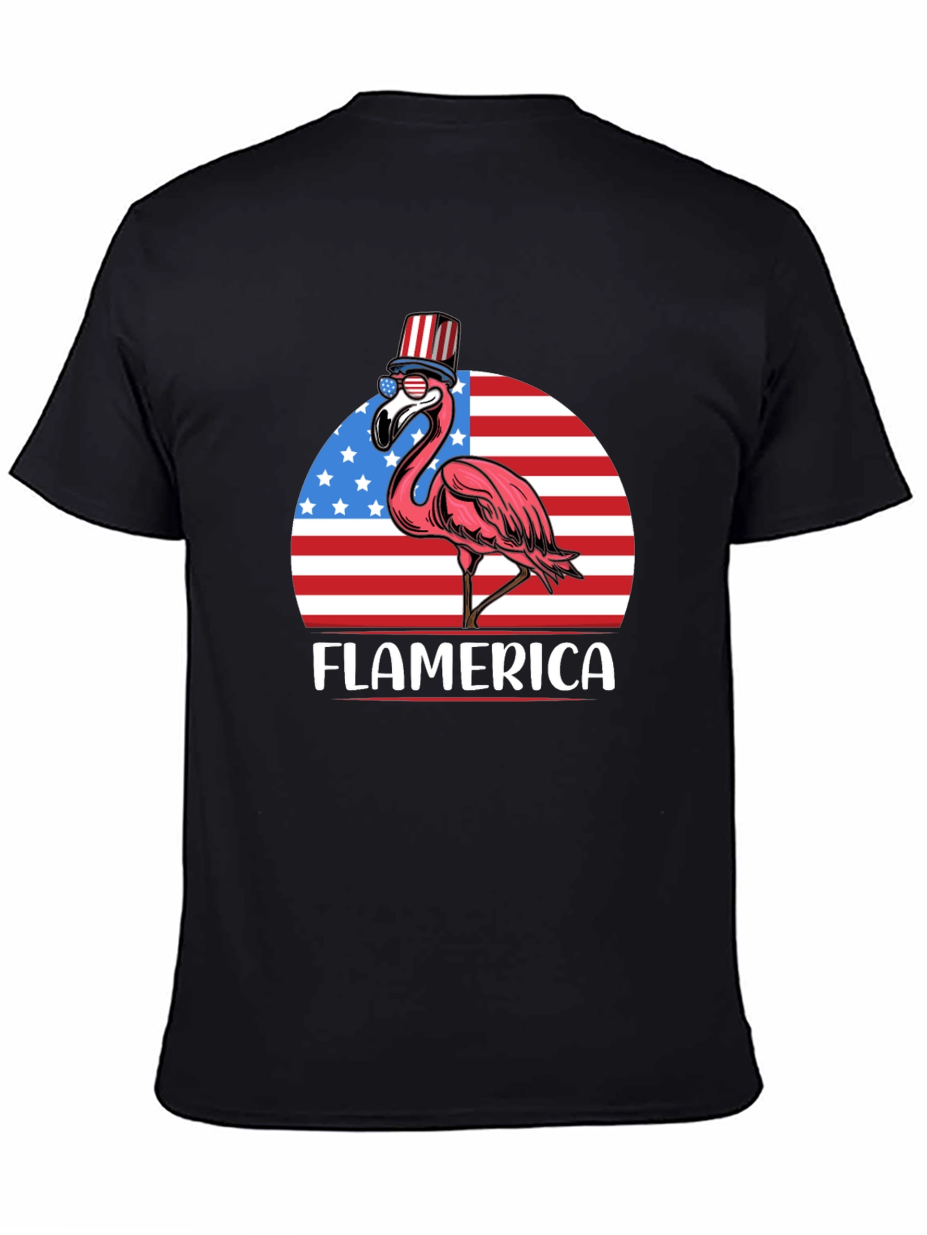 Flamerica T-Shirt - Patriotic Flamingo USA