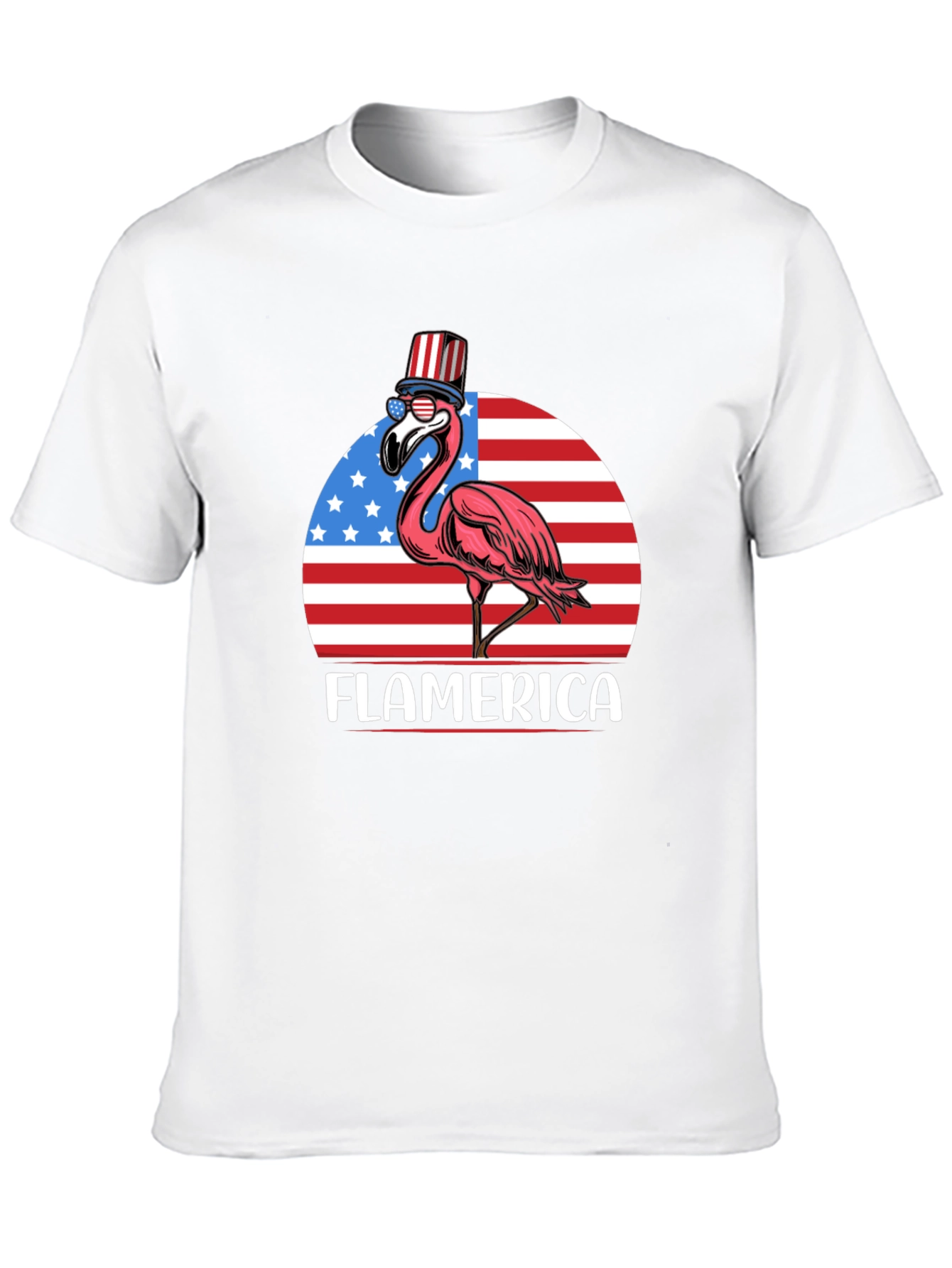 Flamerica T-Shirt - Patriotic Flamingo USA