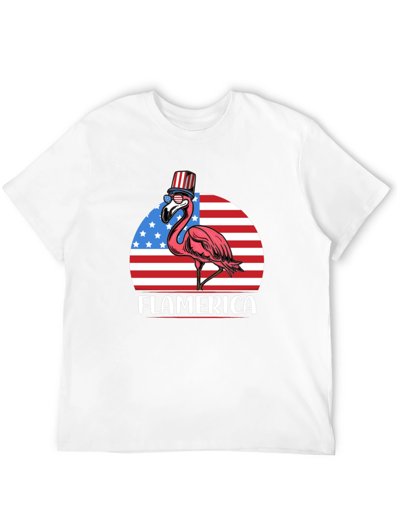 Flamerica T-Shirt - Patriotic Flamingo USA