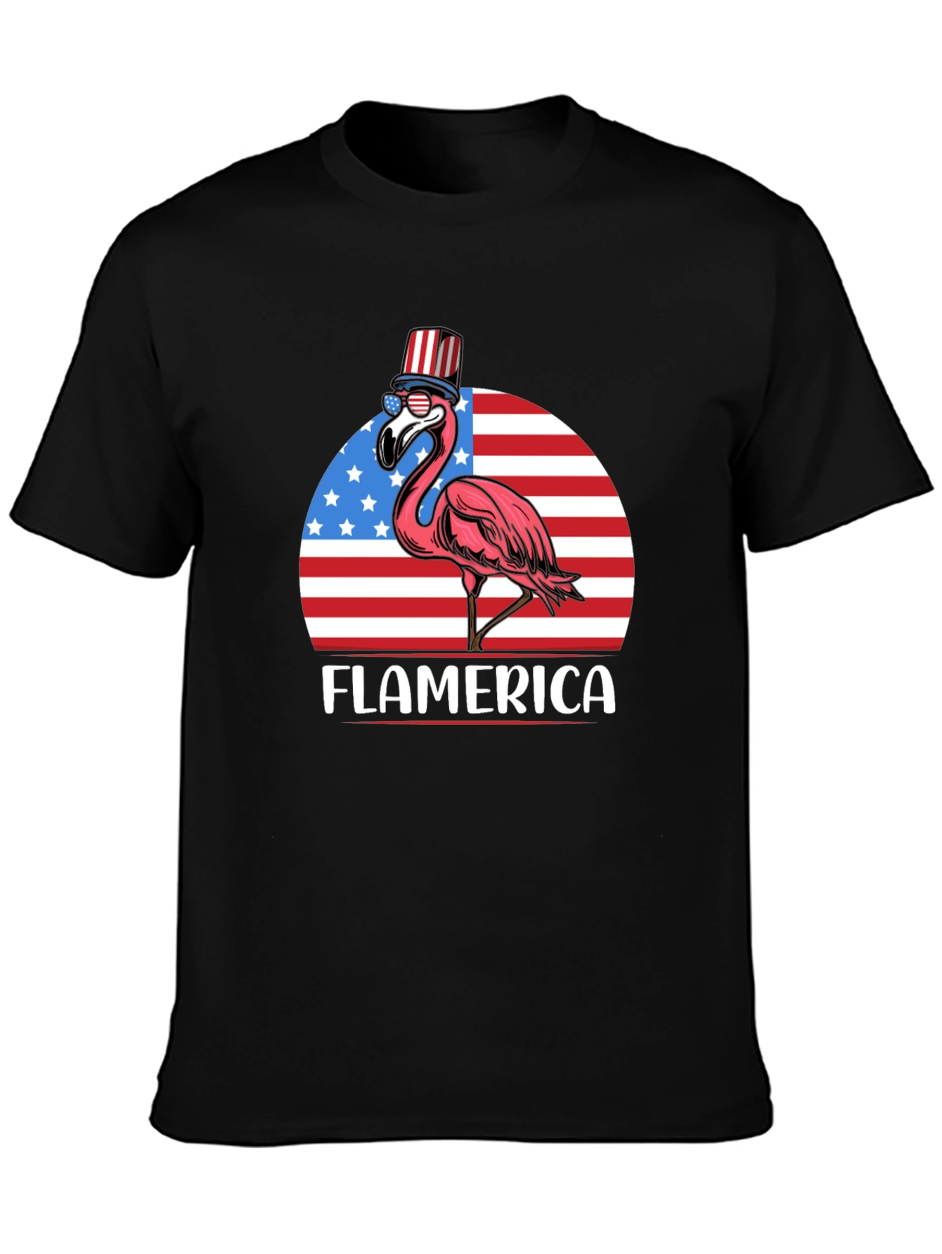 Flamerica T-Shirt - Patriotic Flamingo USA
