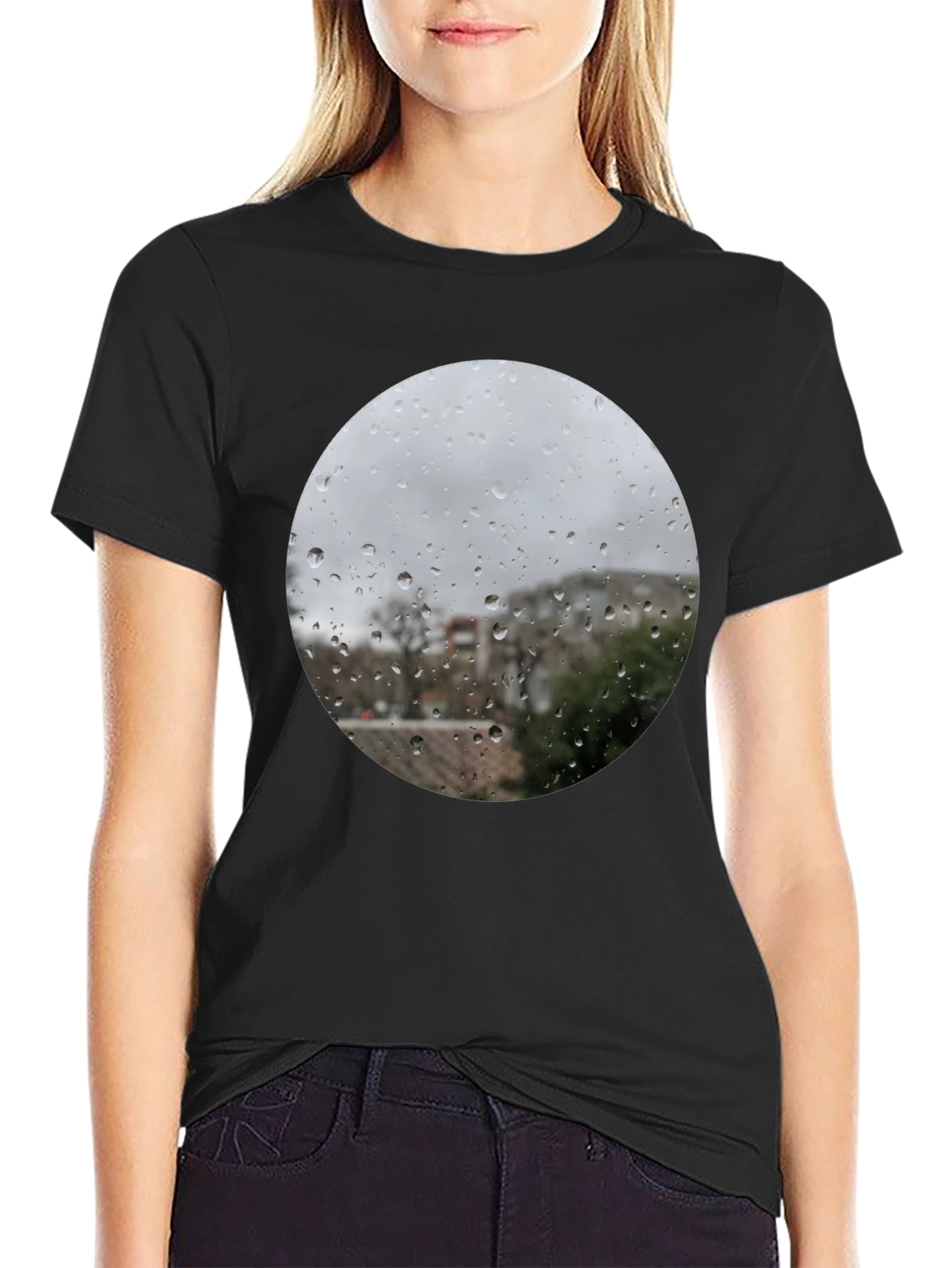 Rainy Day Window T-Shirt - Unique Graphic Tee