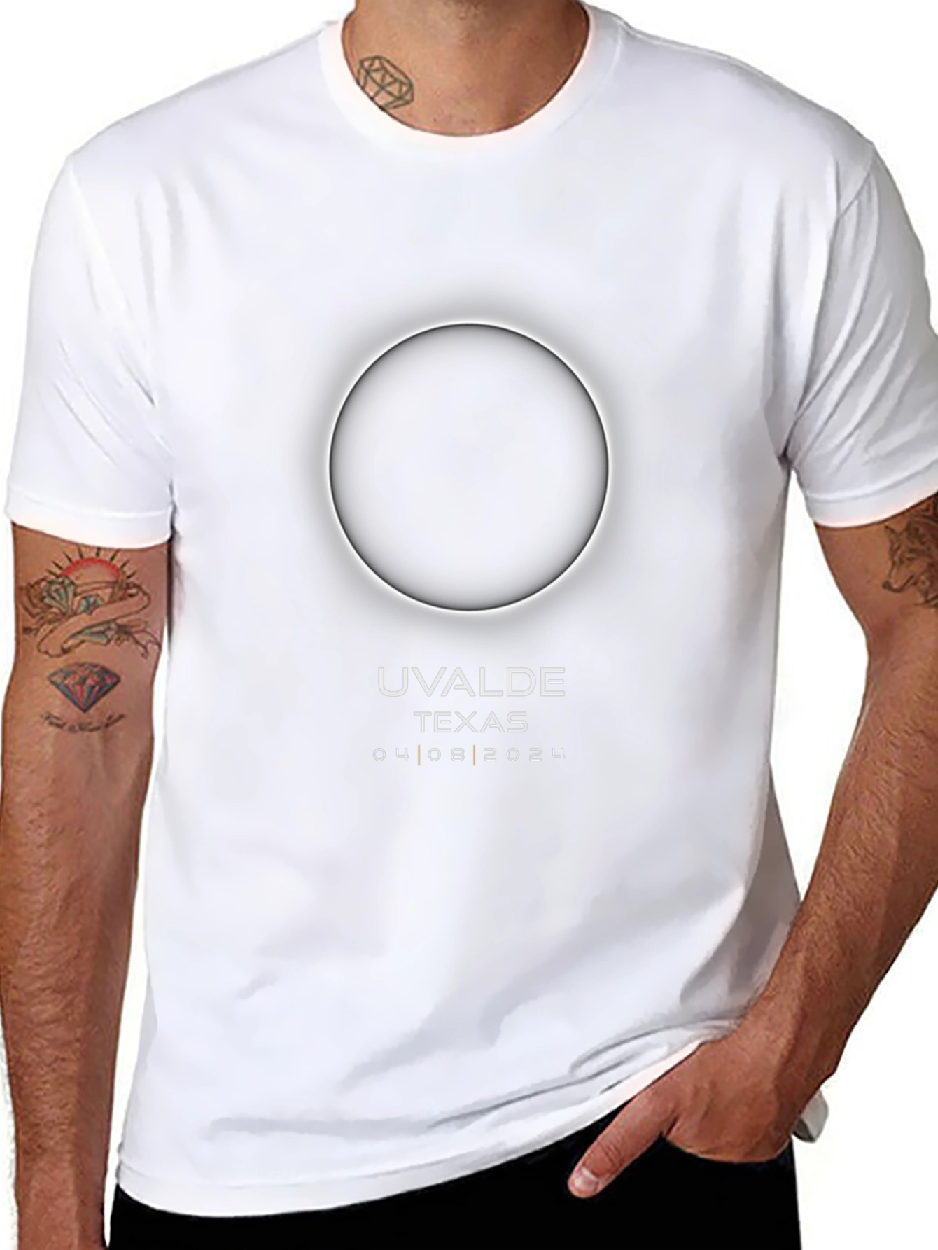 Uvalde Texas Eclipse 2024 Black T-Shirt