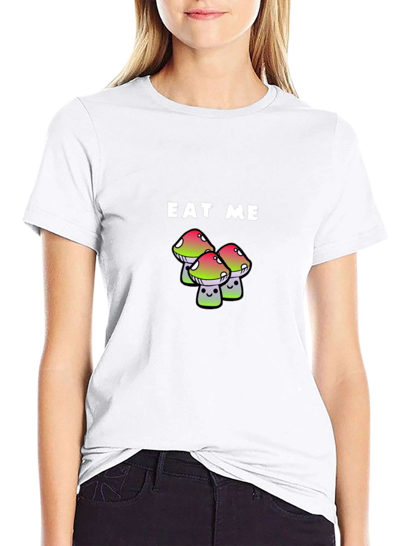 Eat Me Mushrooms Graphic Tee - Funny Novelty Shirt