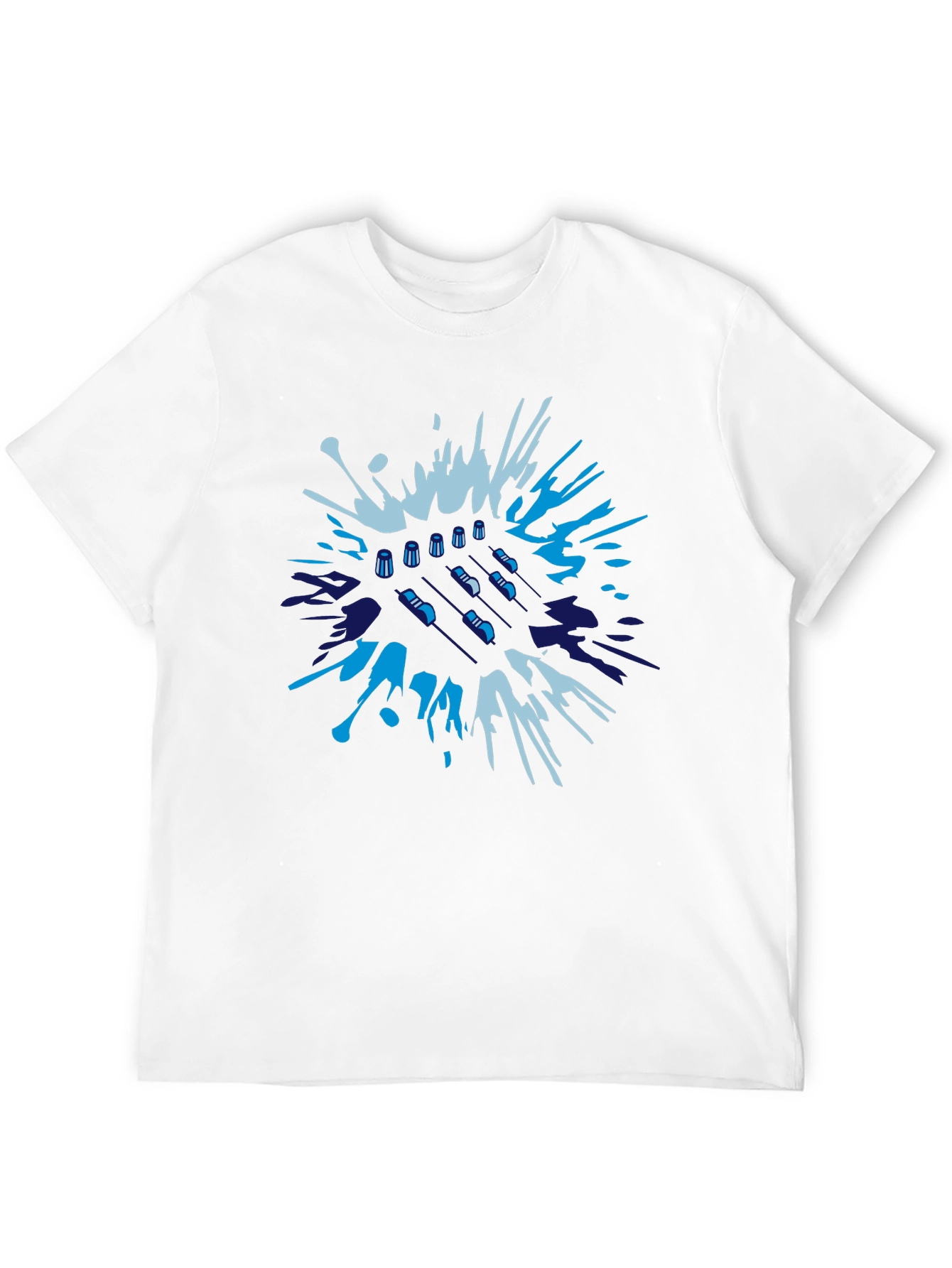 Abstract Badminton T-Shirt - Black Cotton Tee