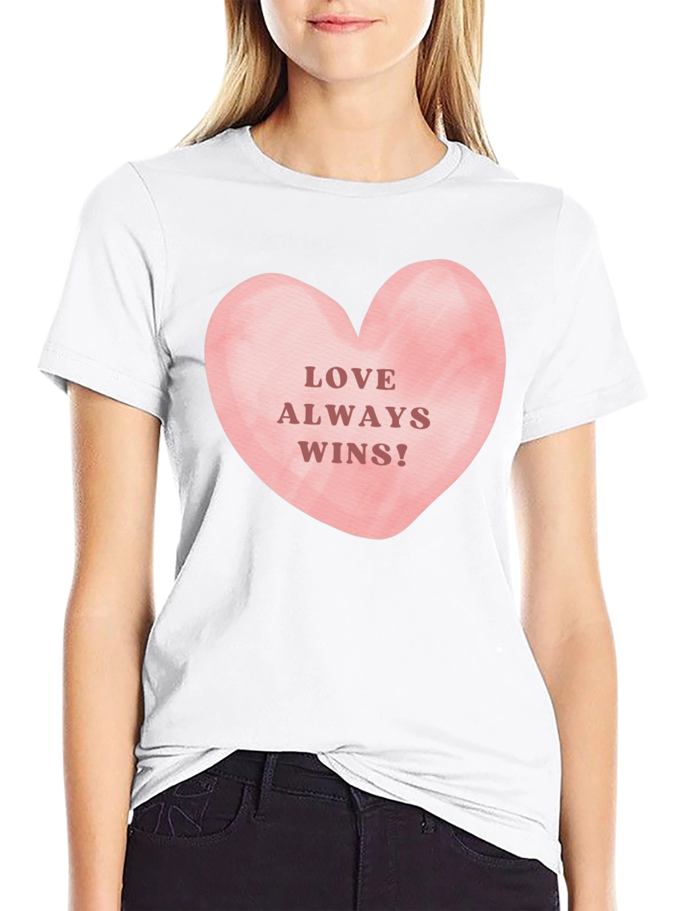 Love Always Wins! Black Graphic Tee