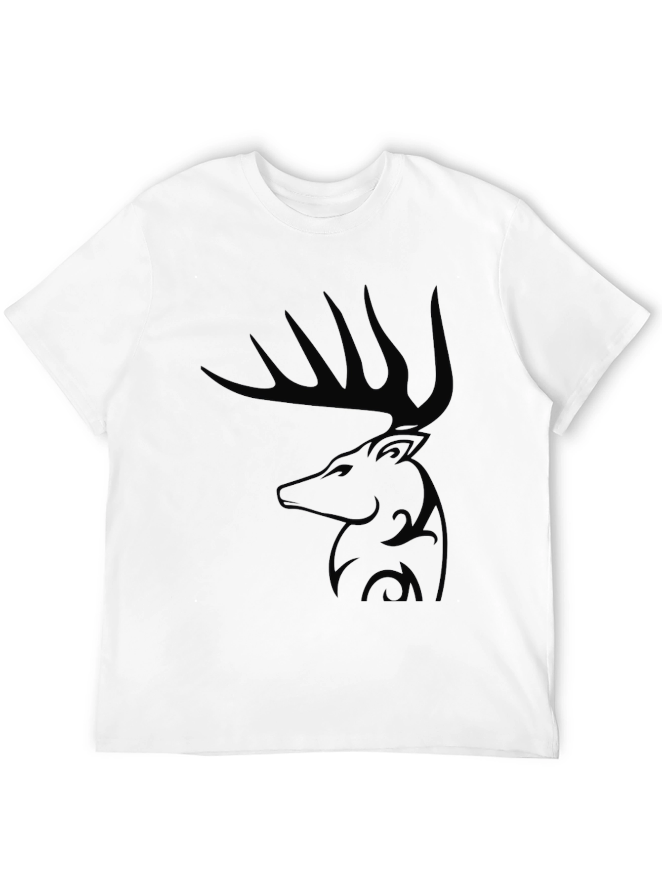Black Deer Graphic Tee - Stylish Mens Casual T-Shirt