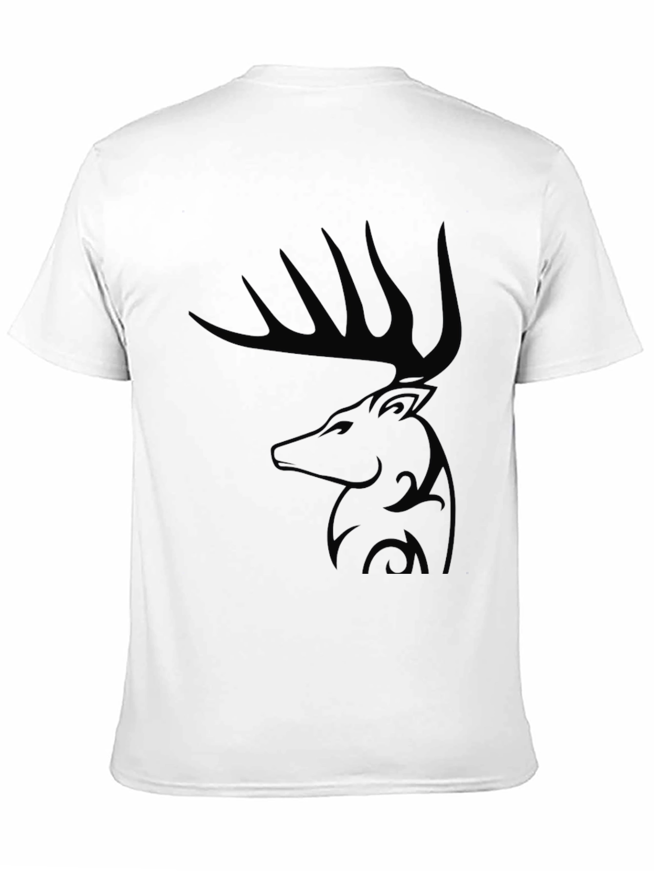 Black Deer Graphic Tee - Stylish Mens Casual T-Shirt