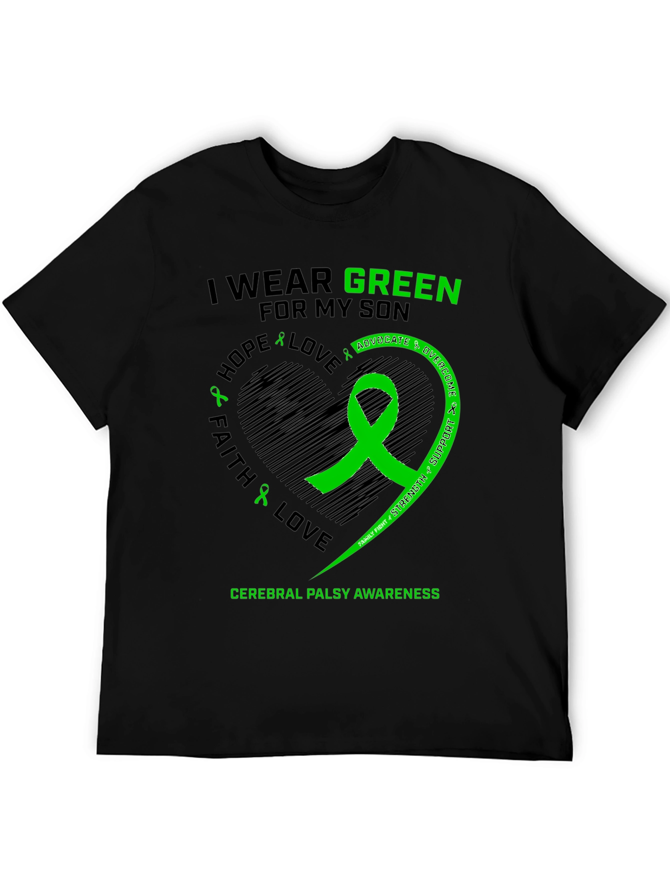 Cerebral Palsy Awareness Green Ribbon T-Shirt