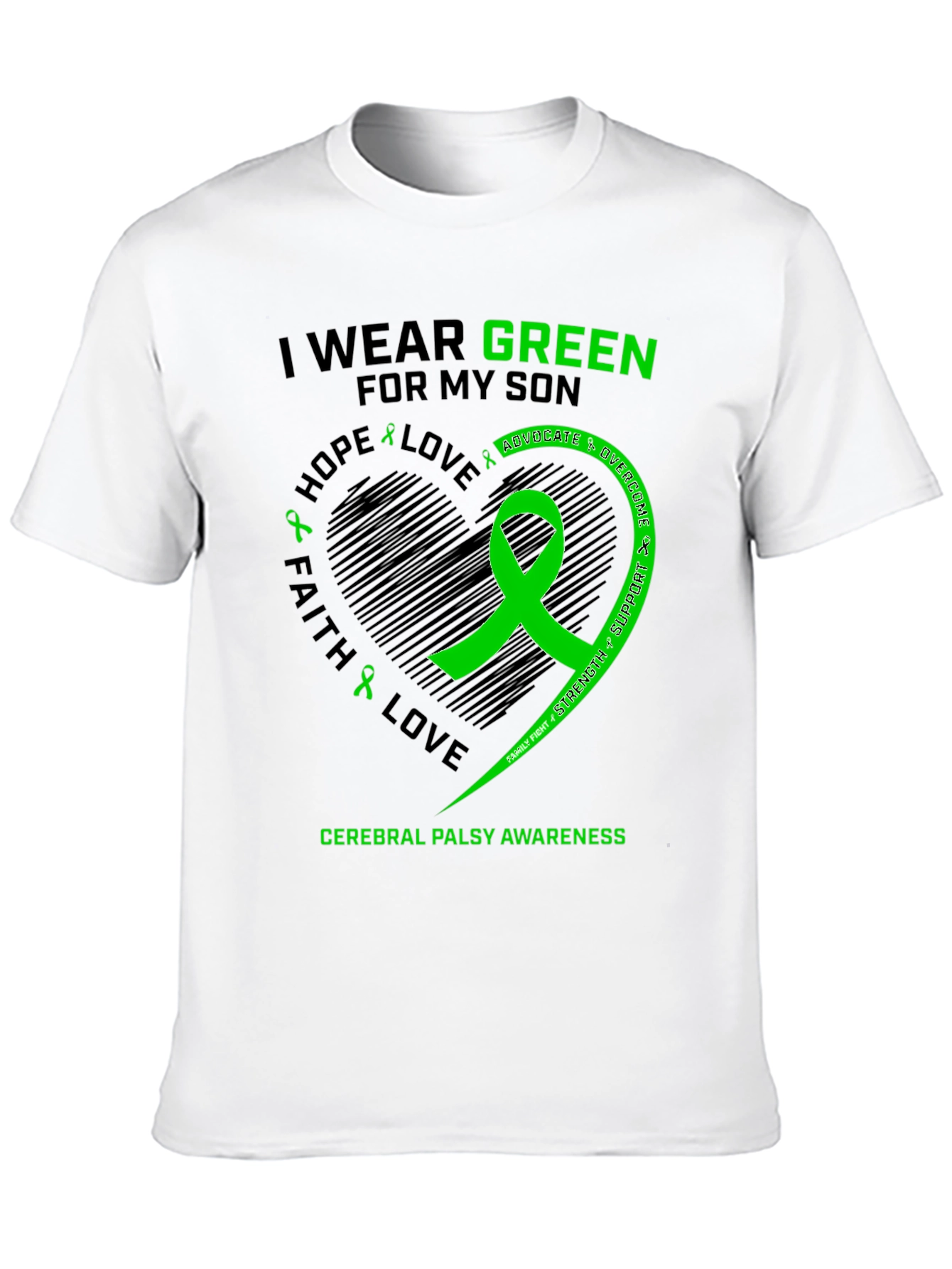 Cerebral Palsy Awareness Green Ribbon T-Shirt