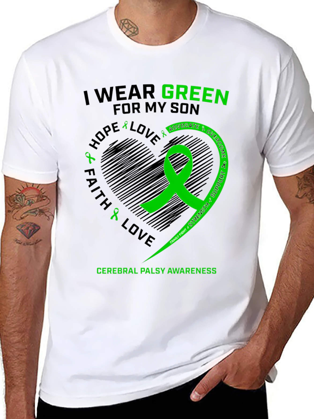 Cerebral Palsy Awareness Green Ribbon T-Shirt