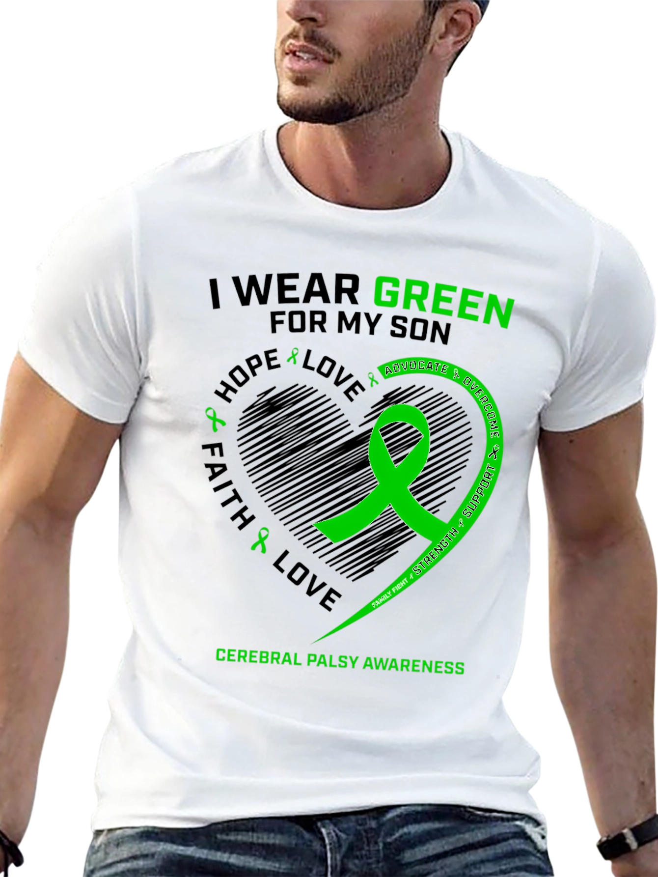 Cerebral Palsy Awareness Green Ribbon T-Shirt