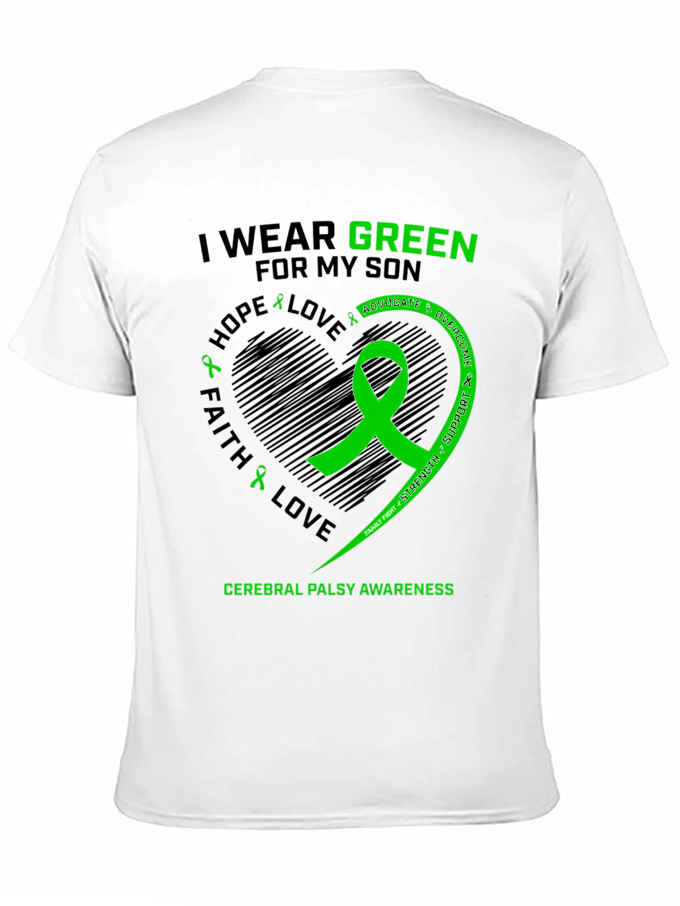 Cerebral Palsy Awareness Green Ribbon T-Shirt