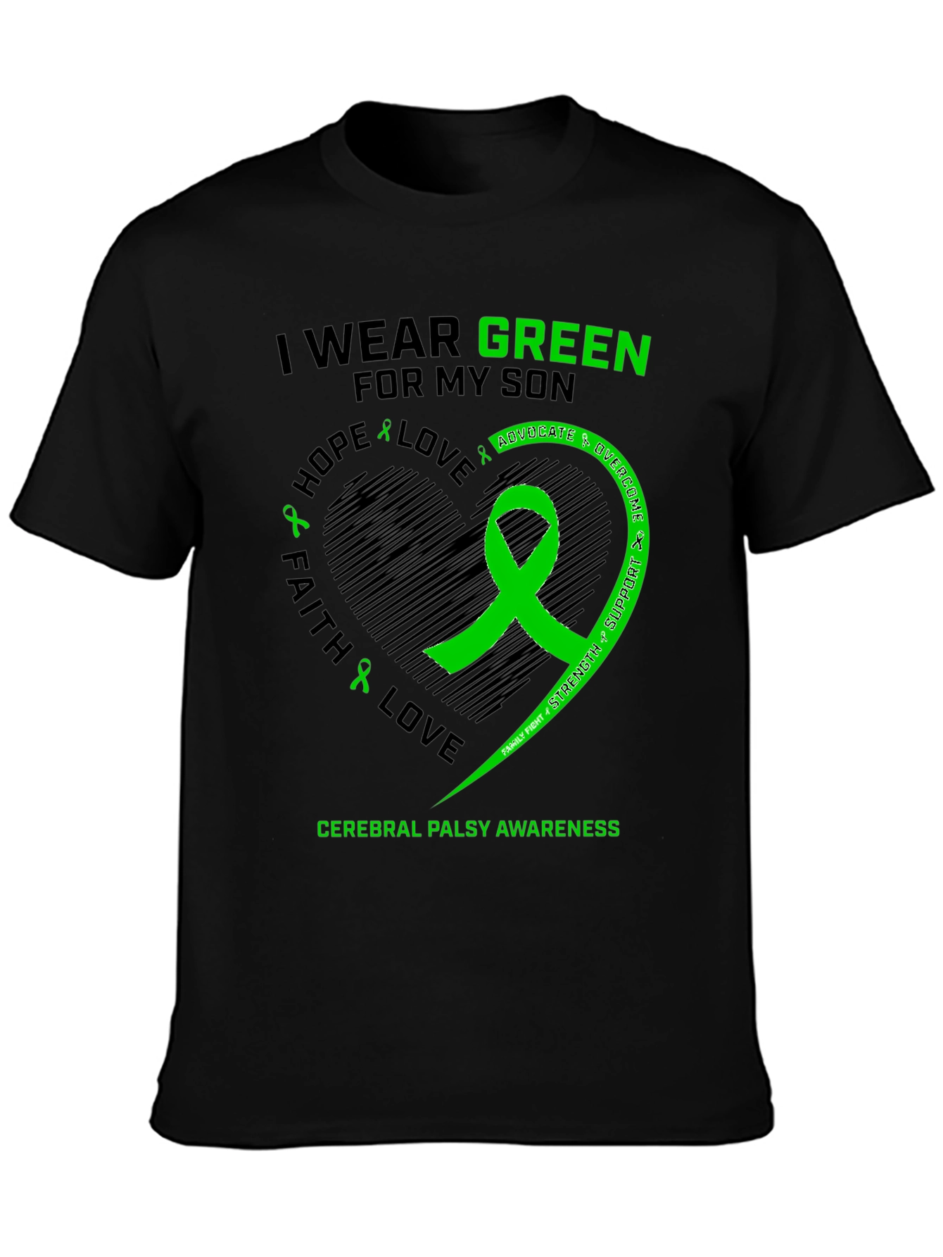 Cerebral Palsy Awareness Green Ribbon T-Shirt