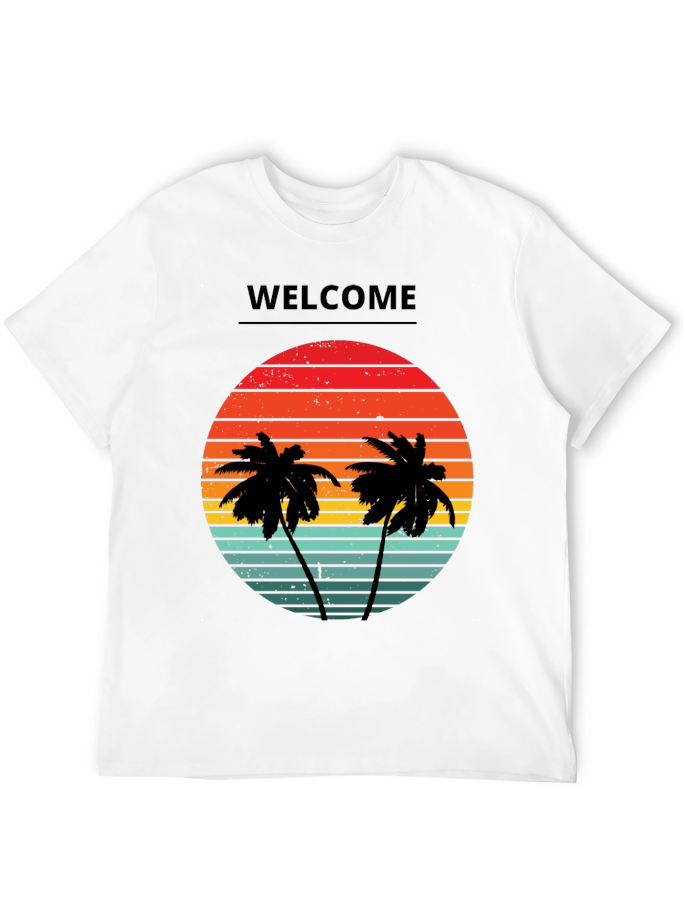 Welcome Palm Tree Sunset Graphic Tee
