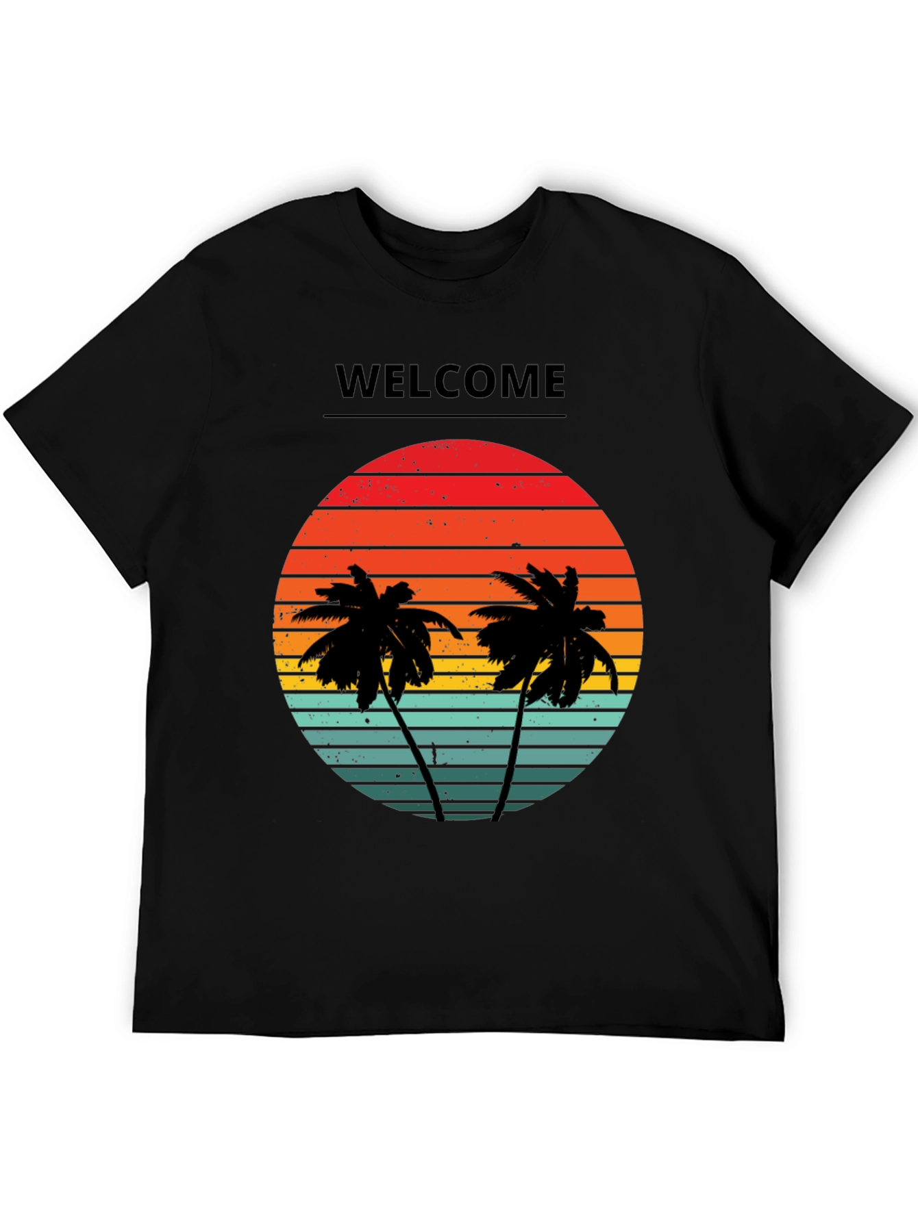 Welcome Palm Tree Sunset Graphic Tee
