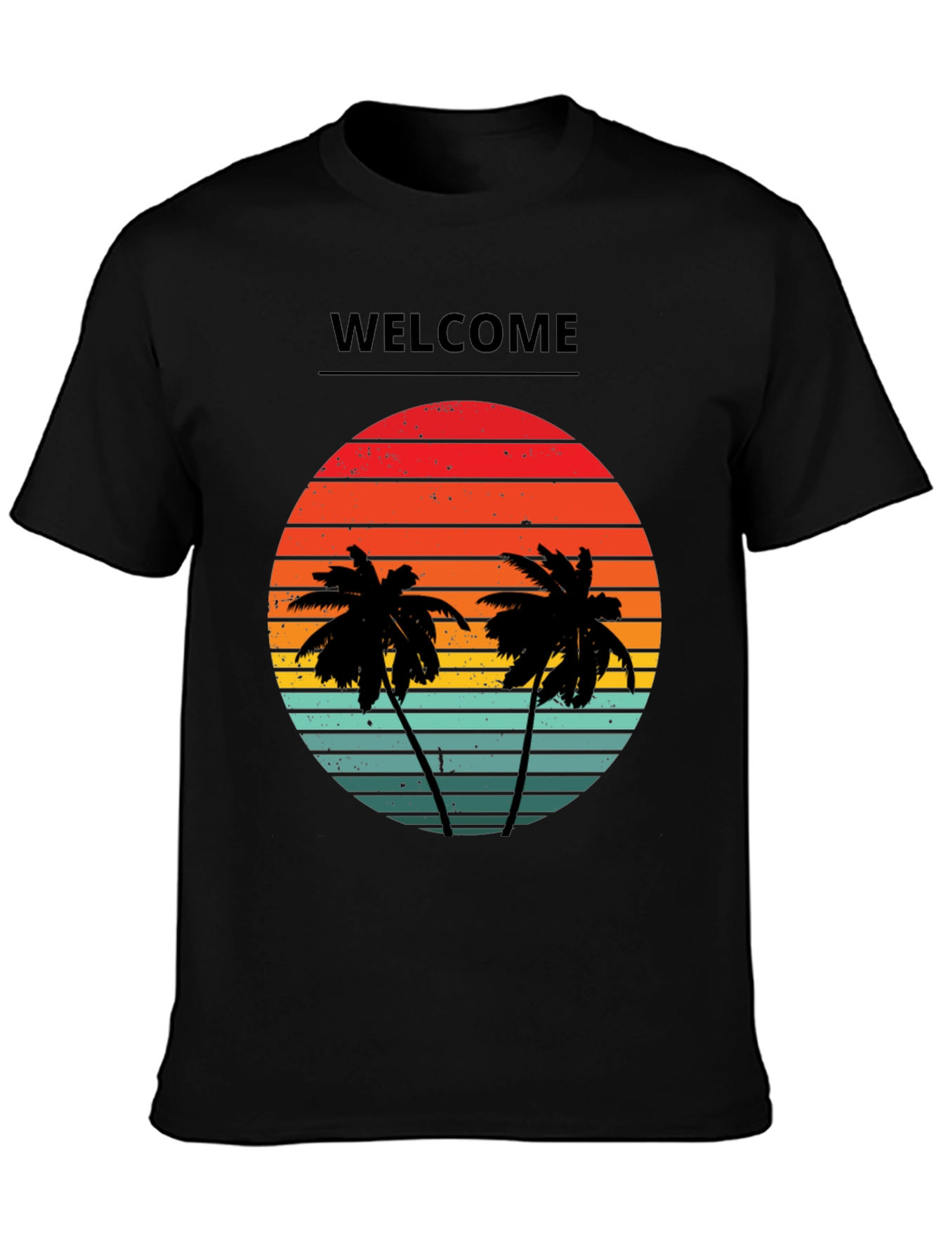 Welcome Palm Tree Sunset Graphic Tee