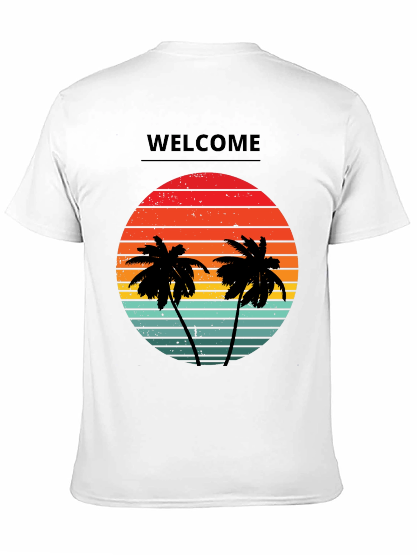 Welcome Palm Tree Sunset Graphic Tee
