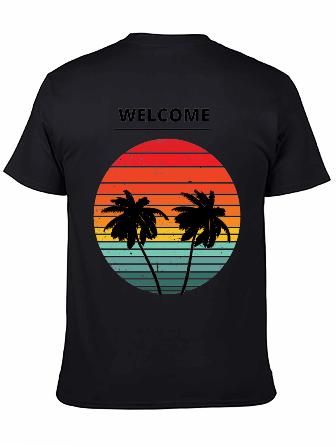 Welcome Palm Tree Sunset Graphic Tee