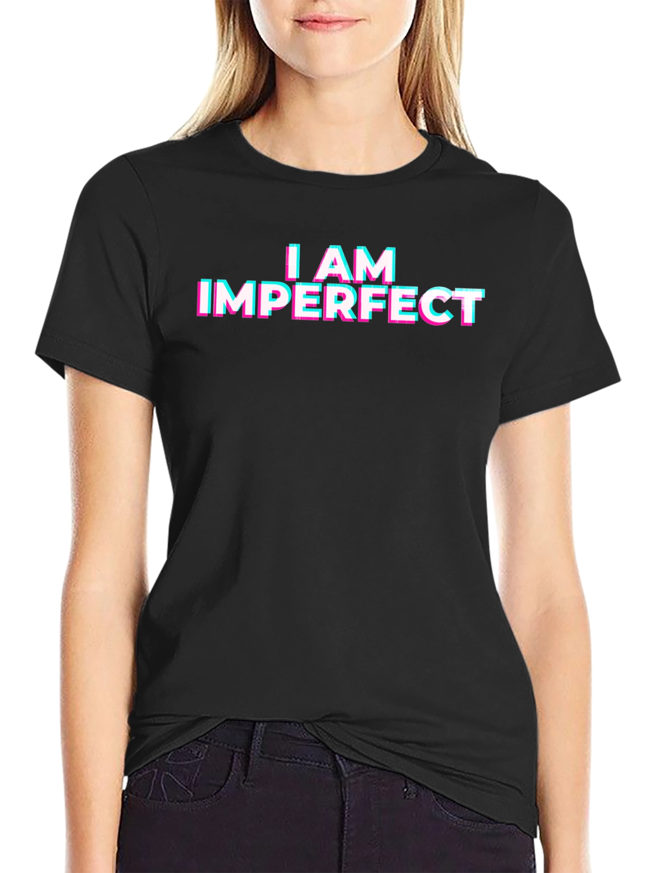 I AM IMPERFECT Graphic Tee - Black
